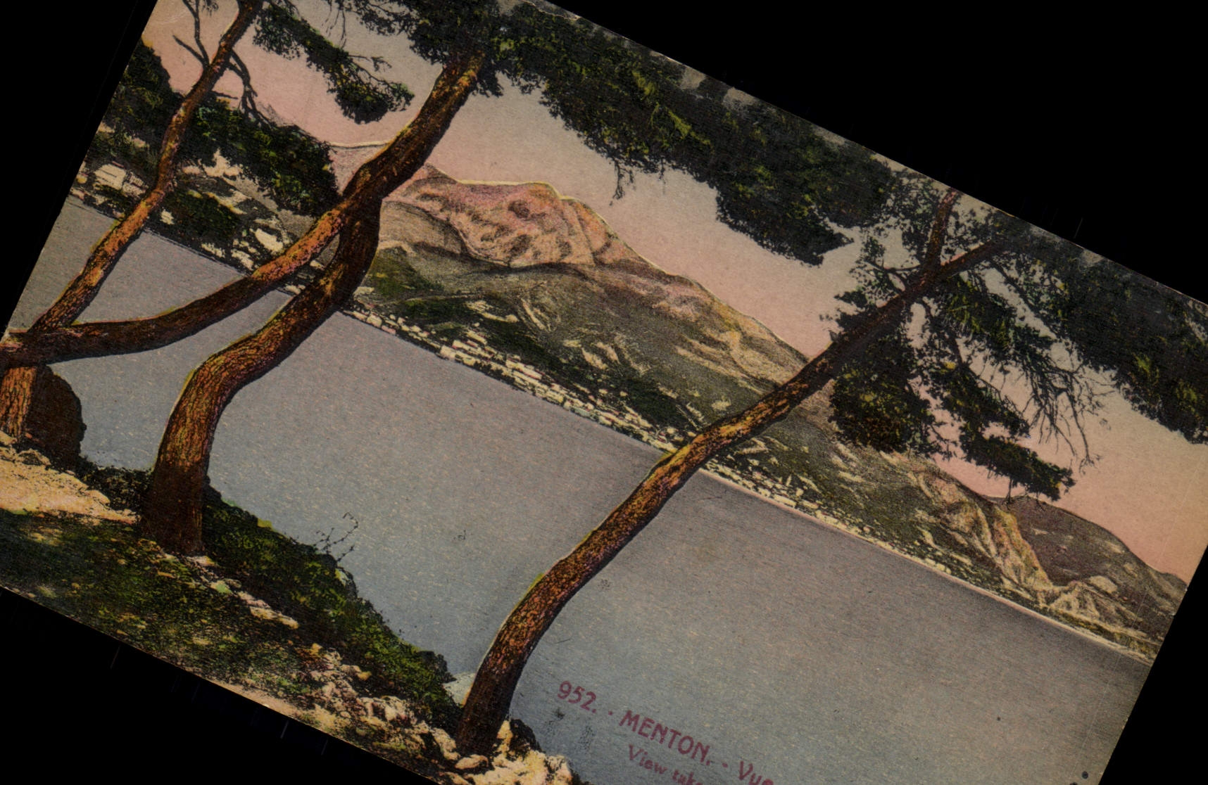 CPA Menton Vue prise du cap martin 