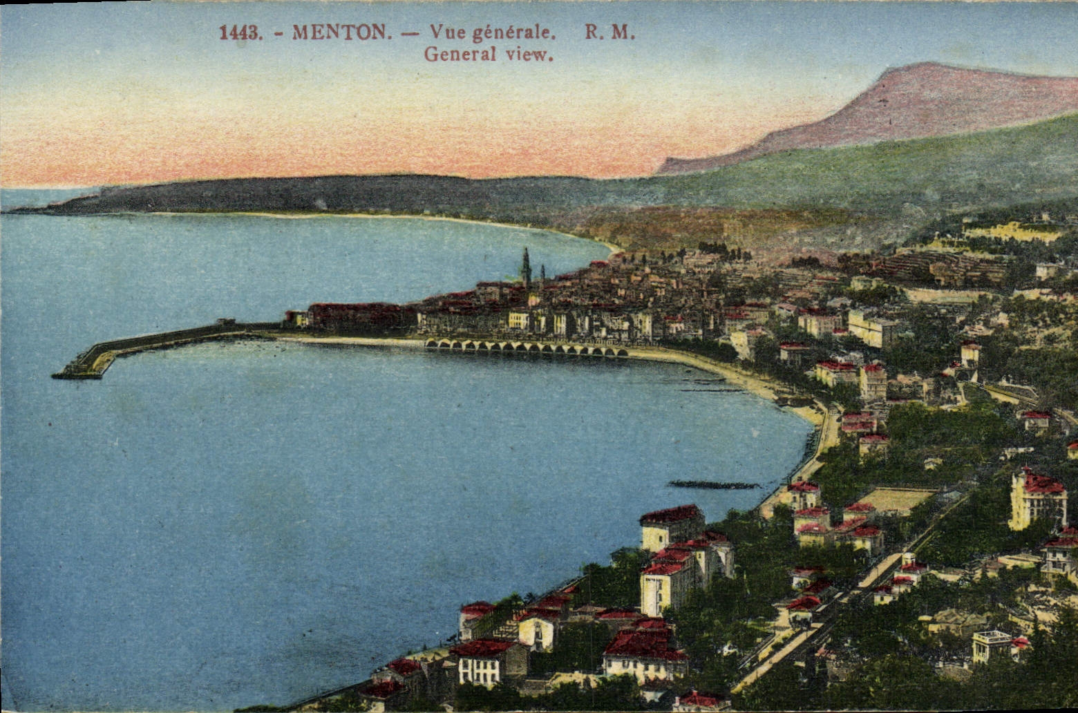 CPA Menton Vue Generale 