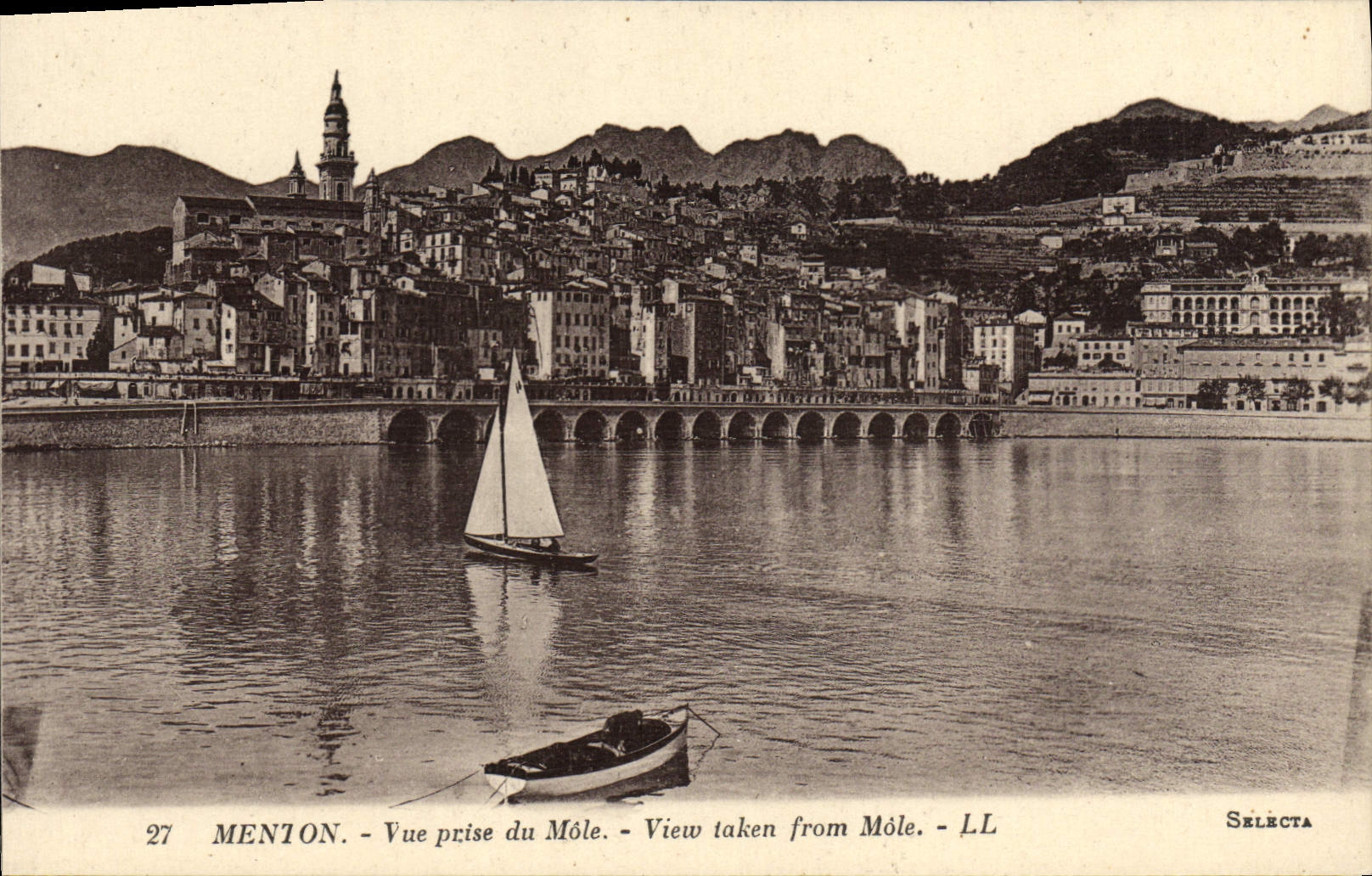 CPA Menton Vue Prise Du Mole 