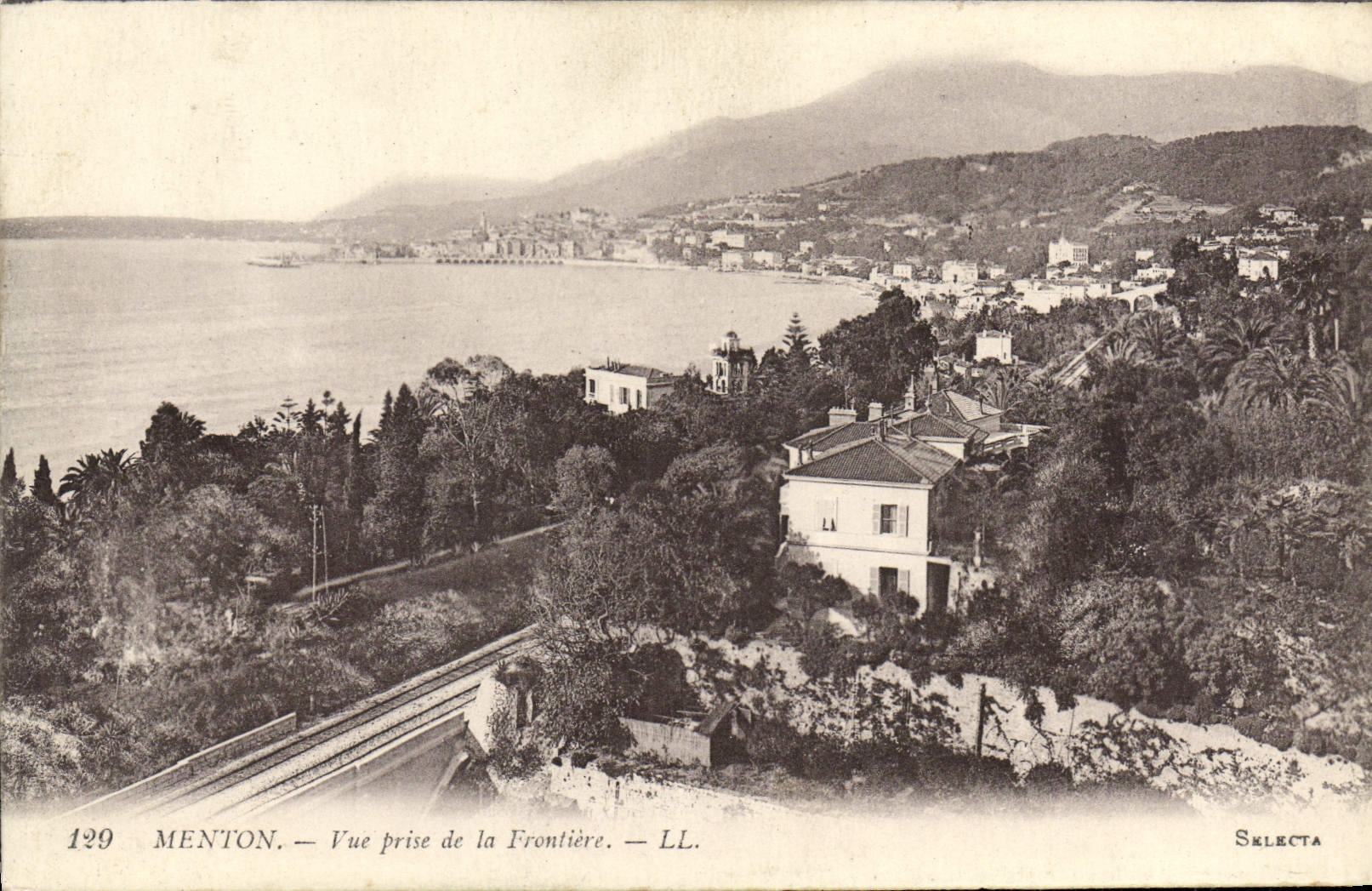 CPA Menton Vue Prise De La Frontiere