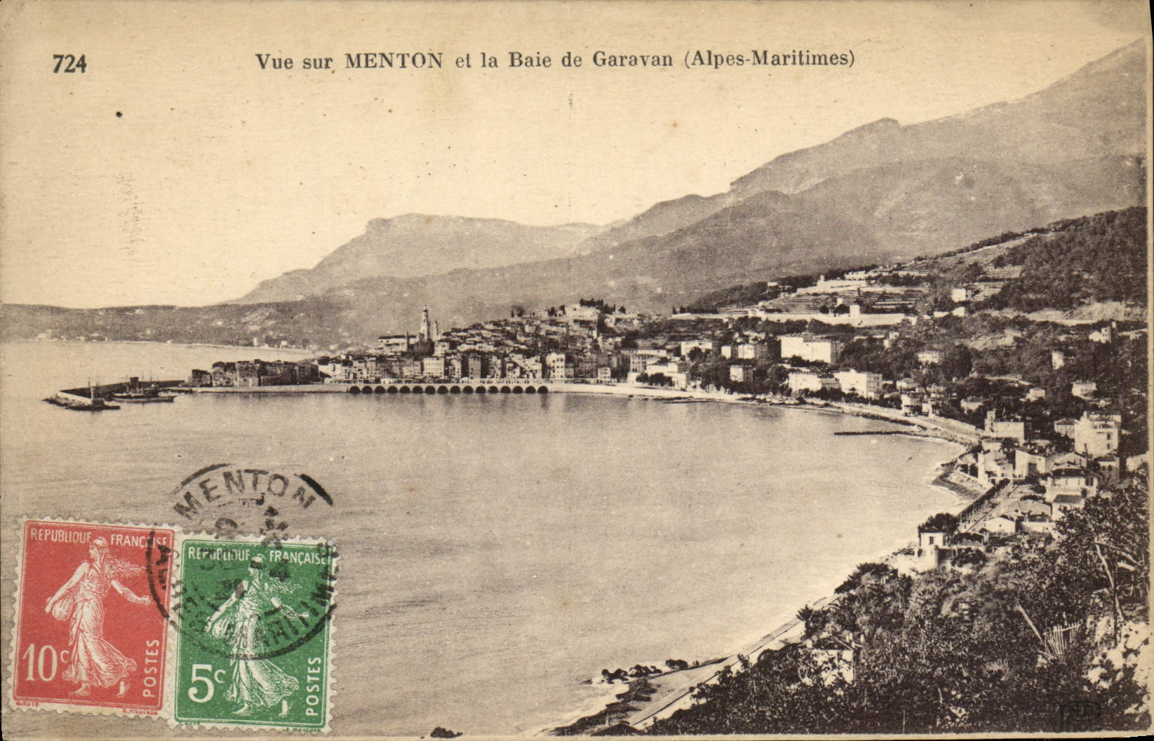 CPA Menton La Baie de Garavan