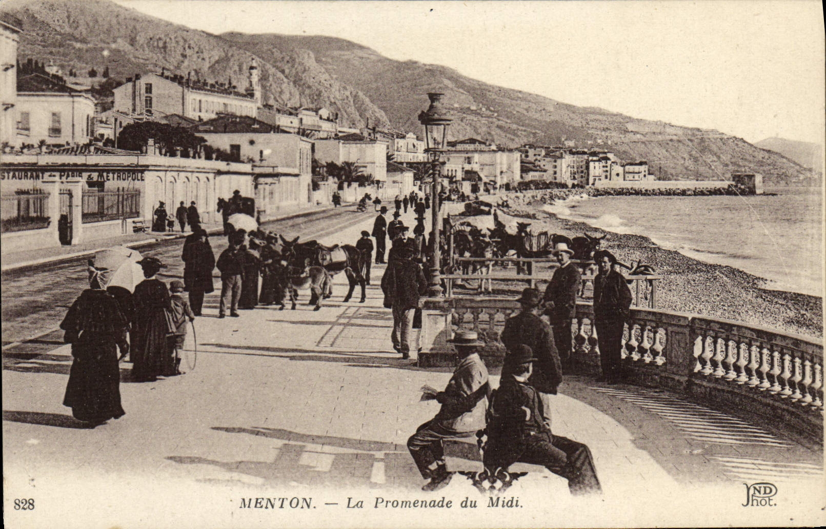 CPA Menton La Promenade Du Midi
