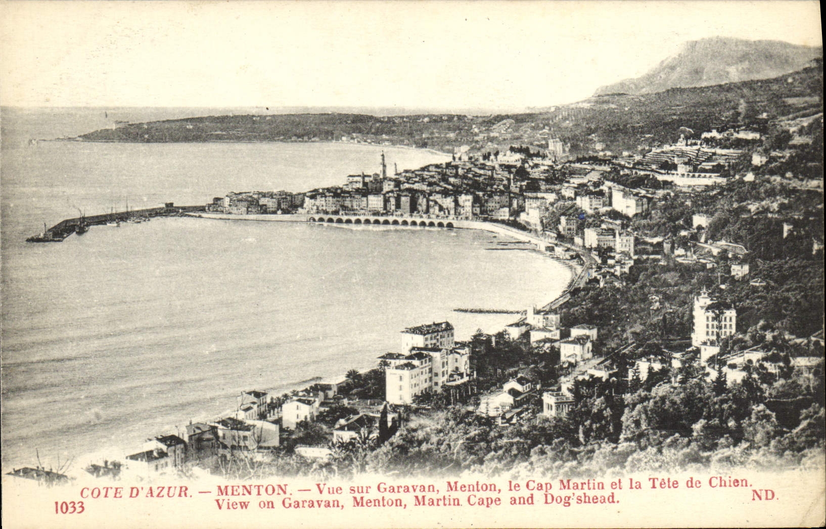CPA Menton Vue Sur Garavan Menton le Cap Martin et la Tete de Chien