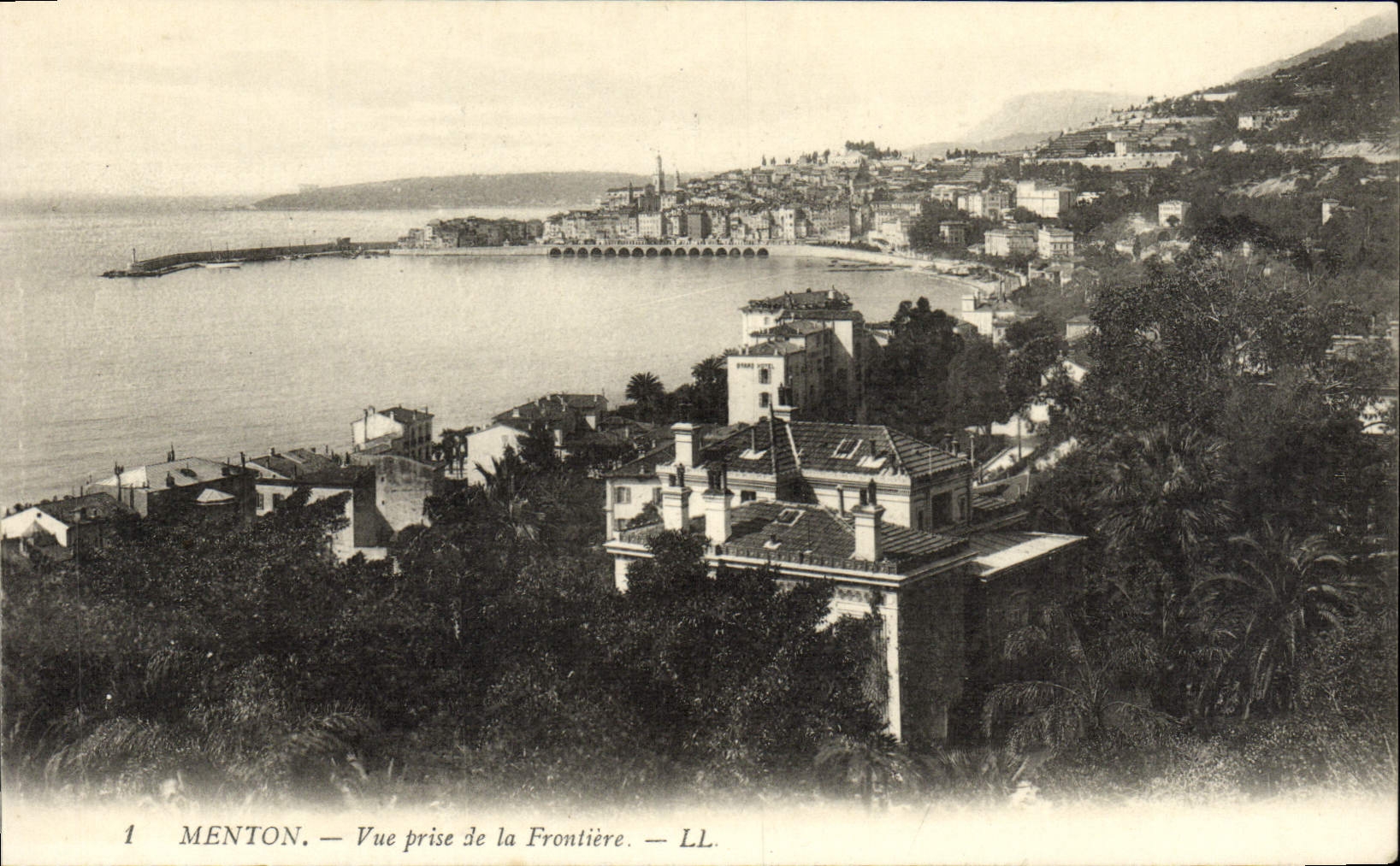 CPA Menton Vue Prise de la frontiere