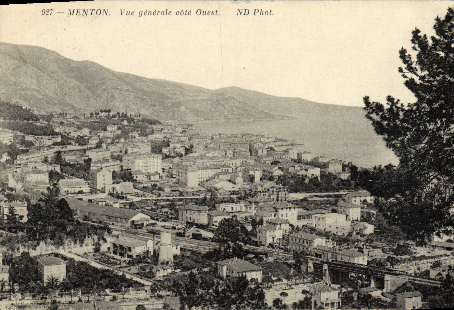 De la VENDIMIA de la POSTAL costa oeste de la opinión Menton