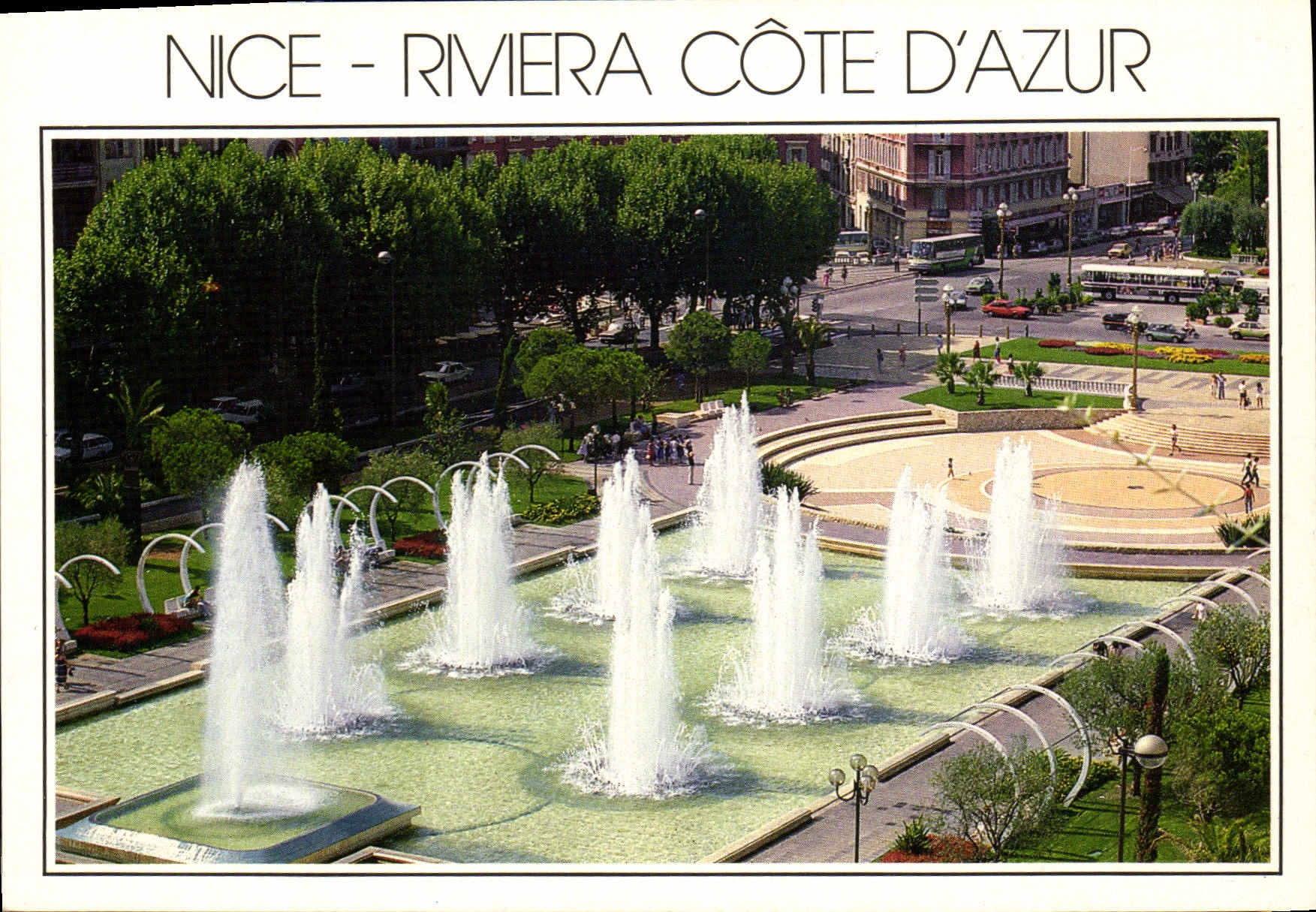 MODERN CARD Nice Will rivet Dimension Of Azure the gardens of the esplanade of the Spangle