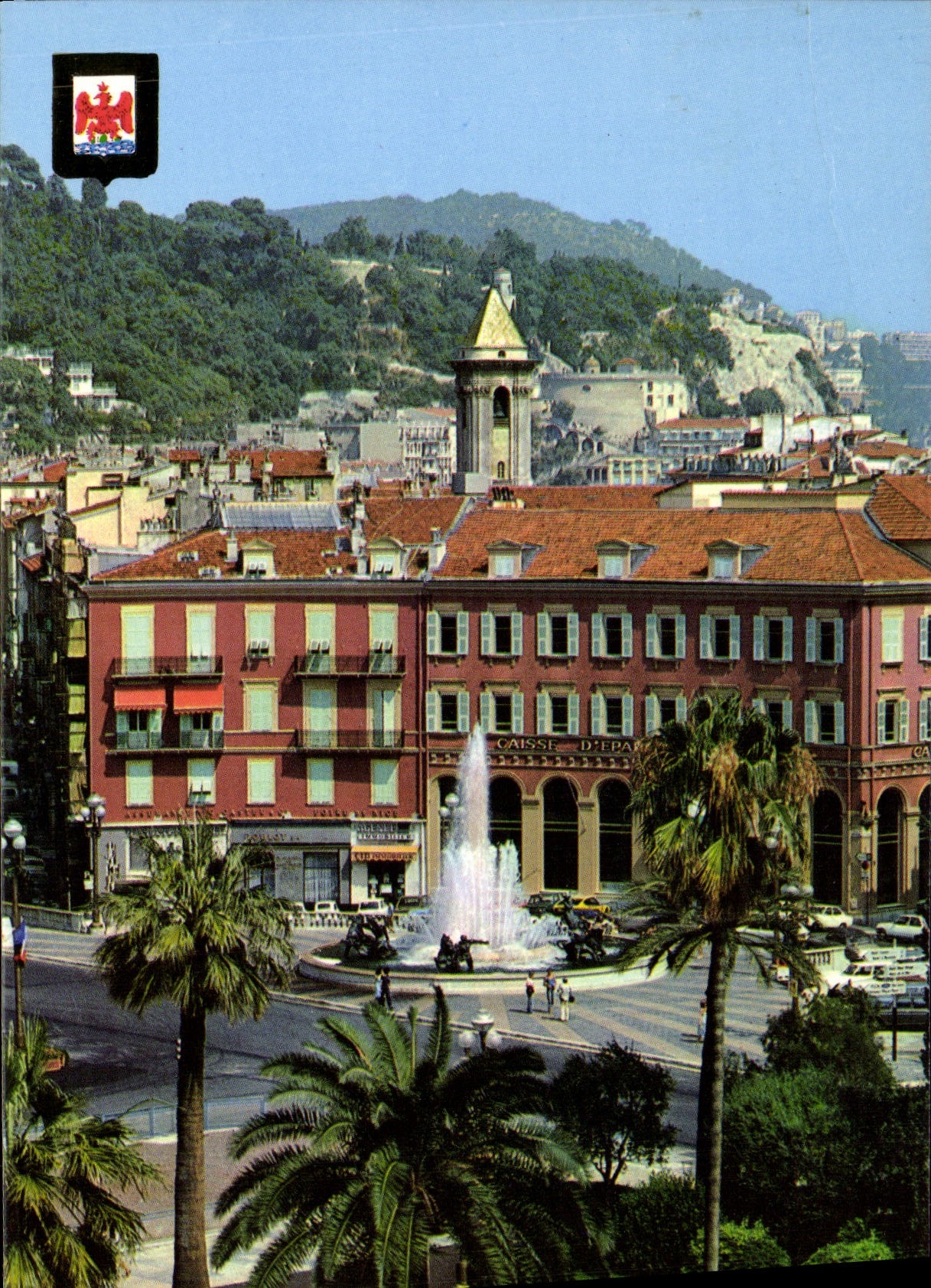 POSTAL MODERNA Niza parcial vista del lugar de MAssena el colluen del castillo