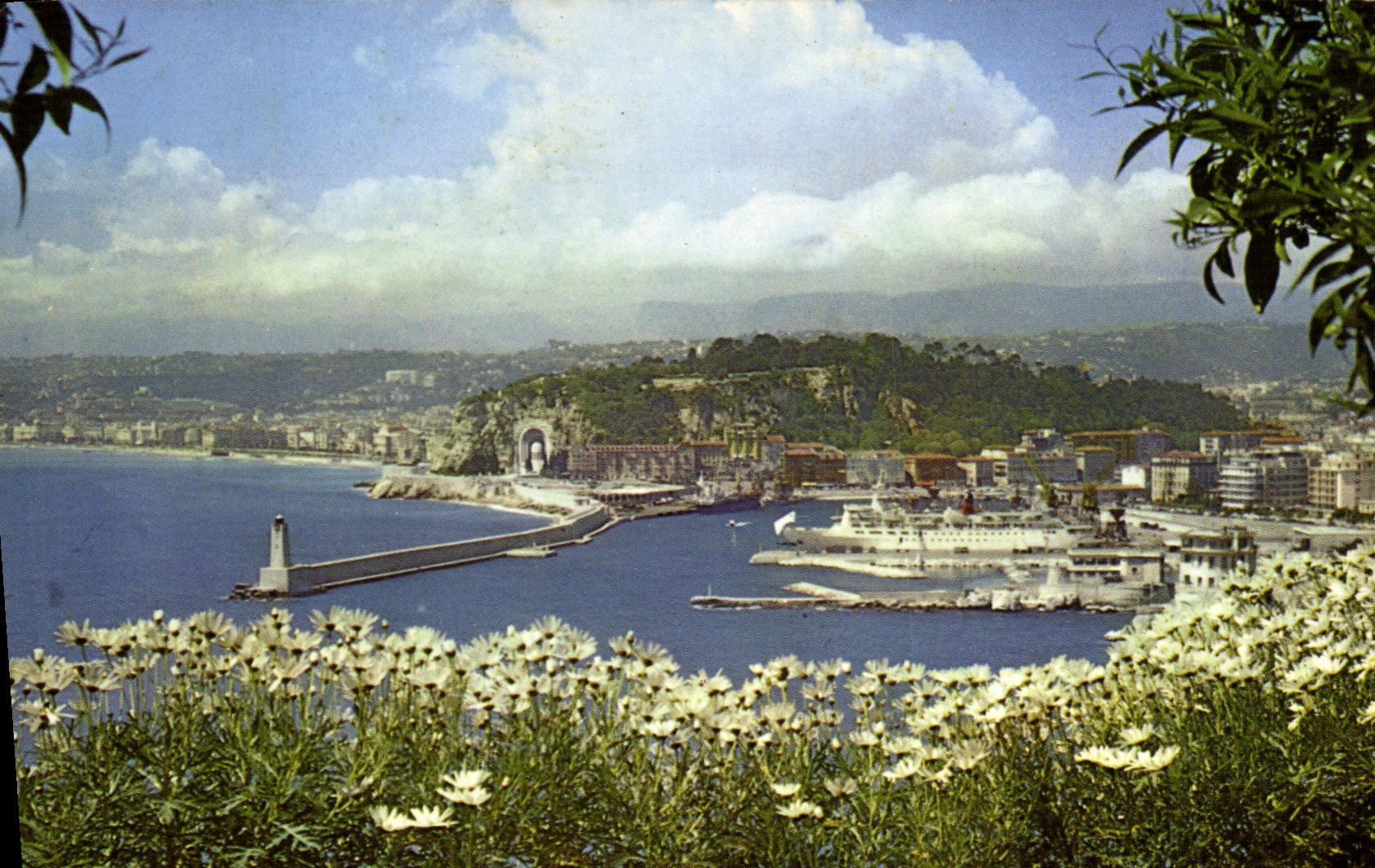 POSTAL MODERNA Niza el puerto dimensiona azul