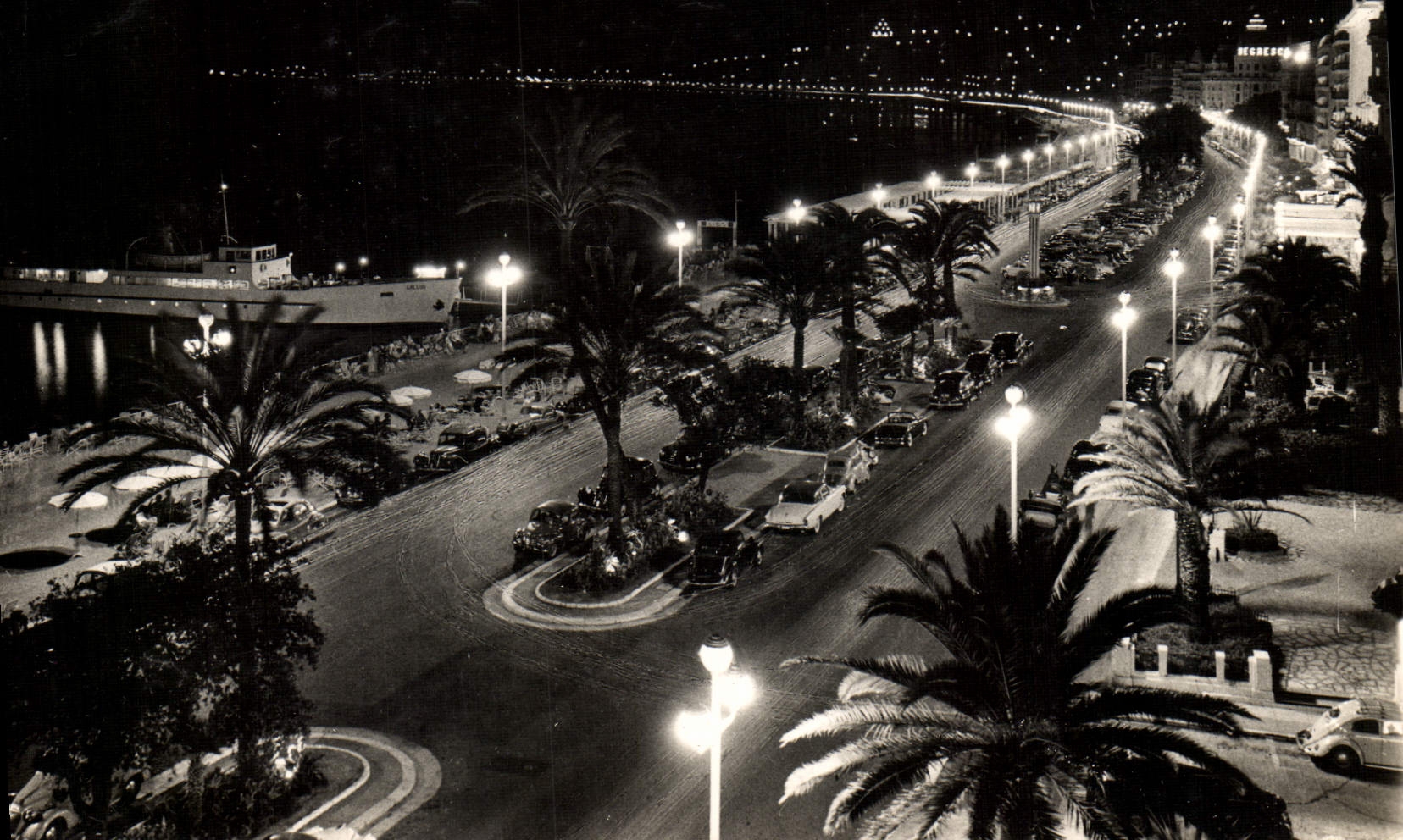 CPA Nice et la Promenade des Anglais la Muit