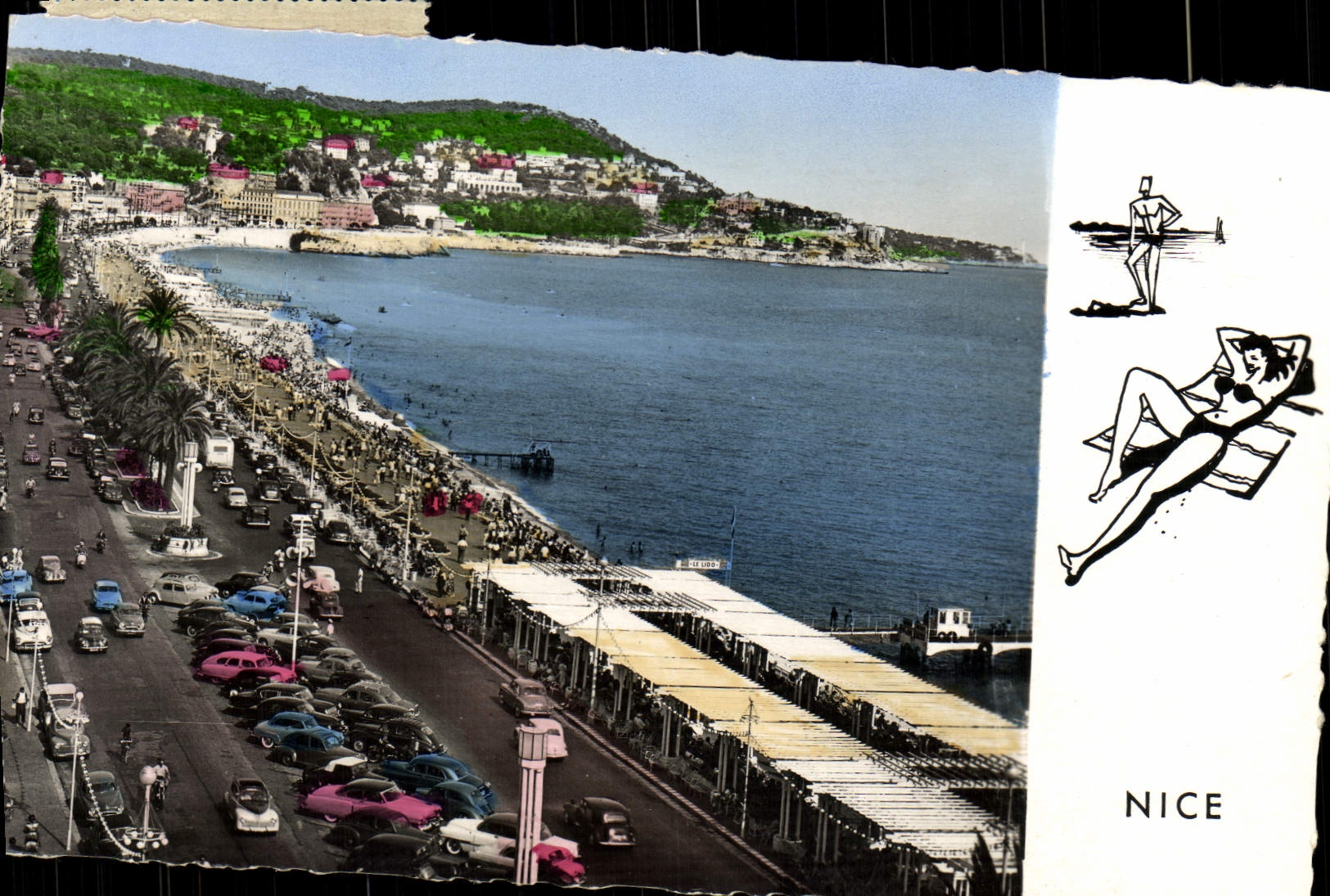 CPM Nice La Promenade Des Anglais et le Mont Boron