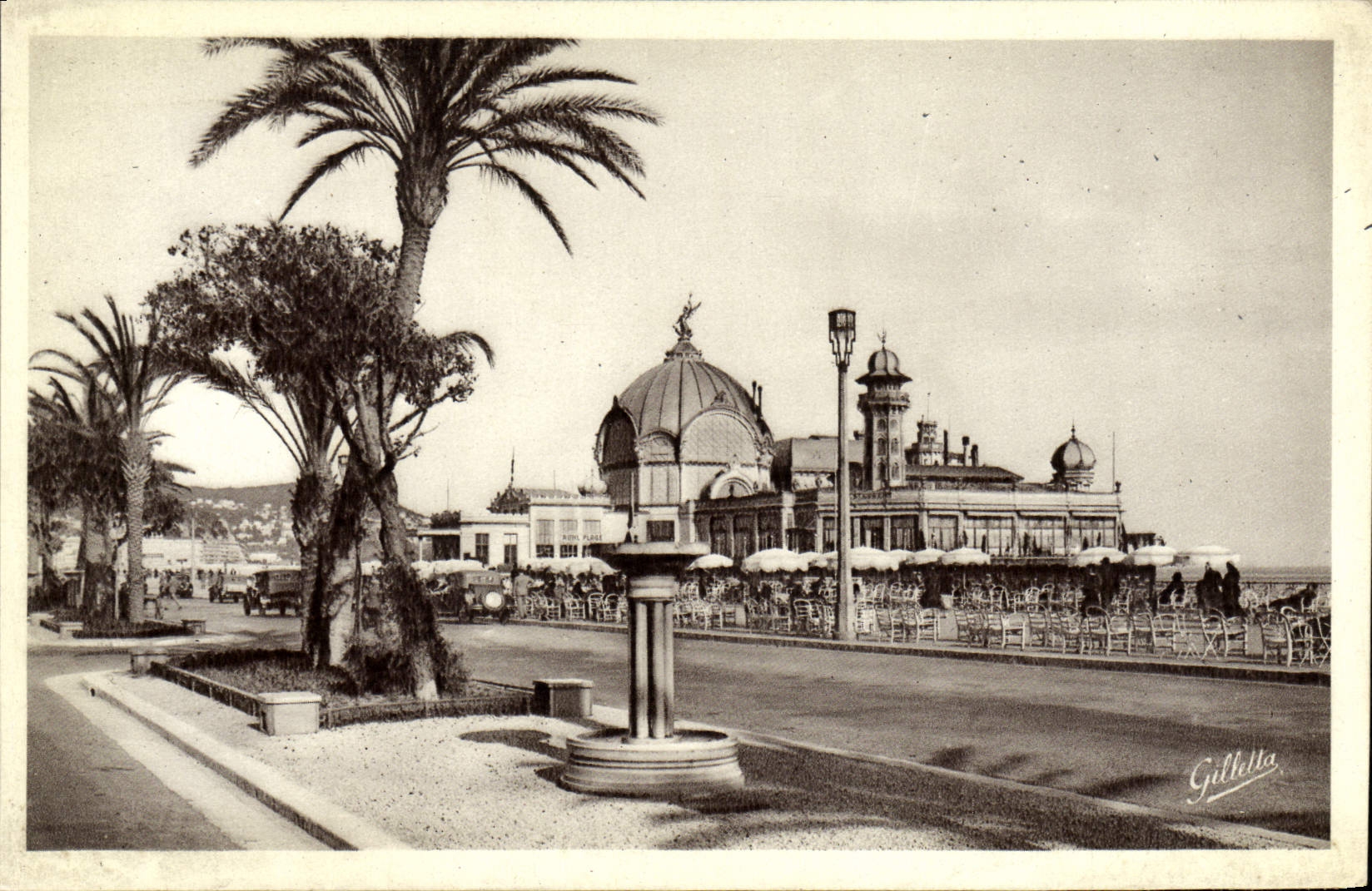 VINTAGE POSTCARD Nice Casino of the pier walk