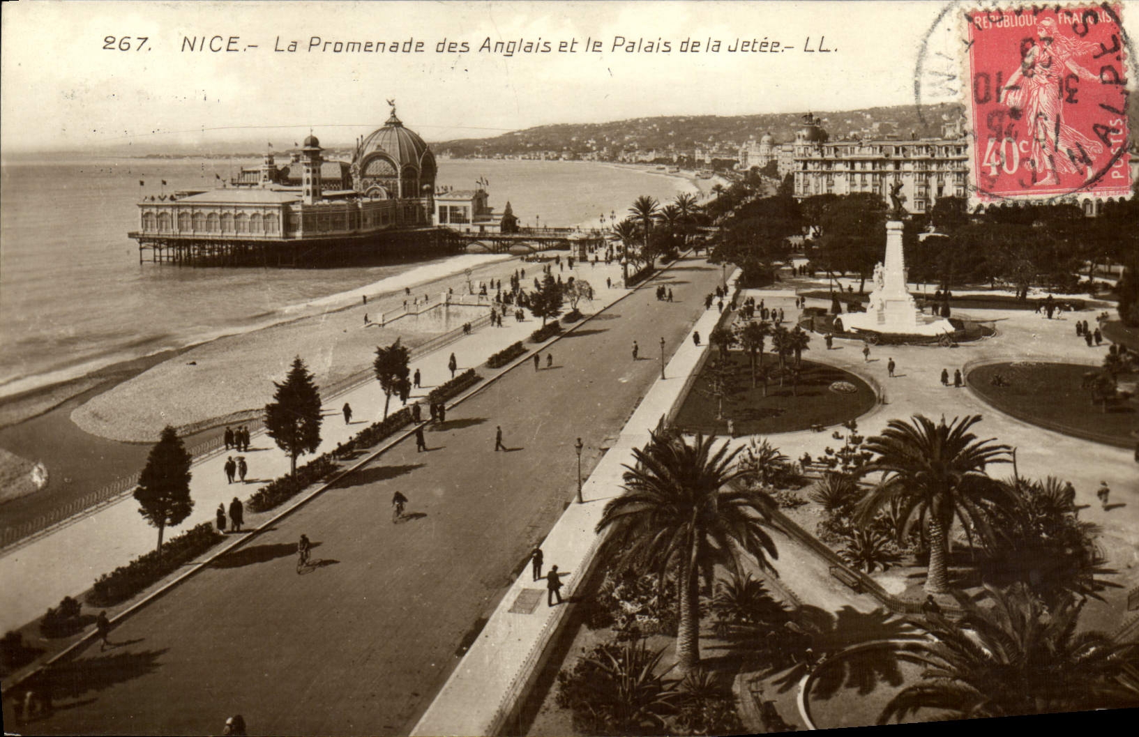 CPA Nice La Promenade Des Anglais et le Palais De La Jetee