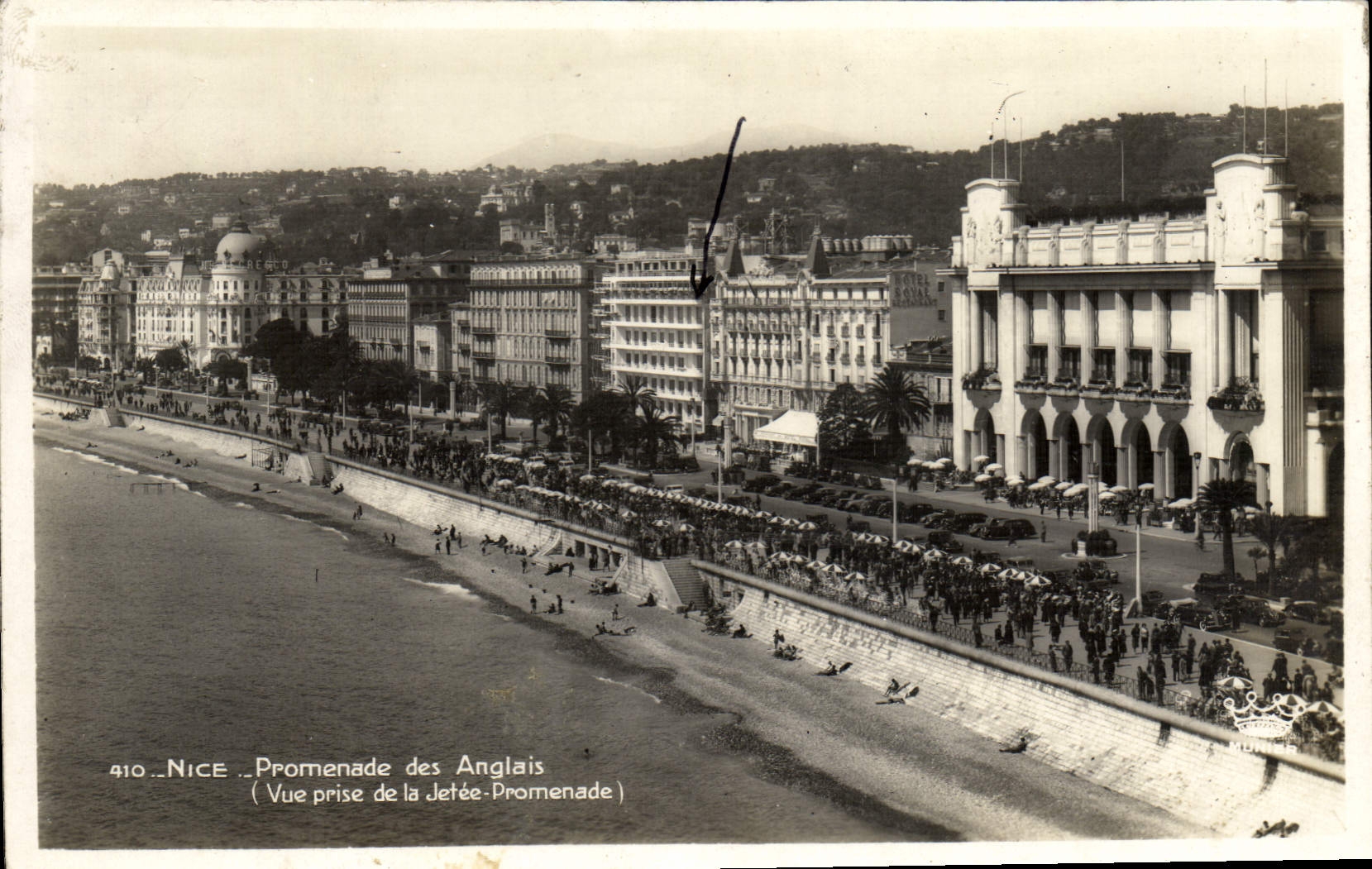 CPA Nice Promenade des Anglais Vue prise de la jetee promenade