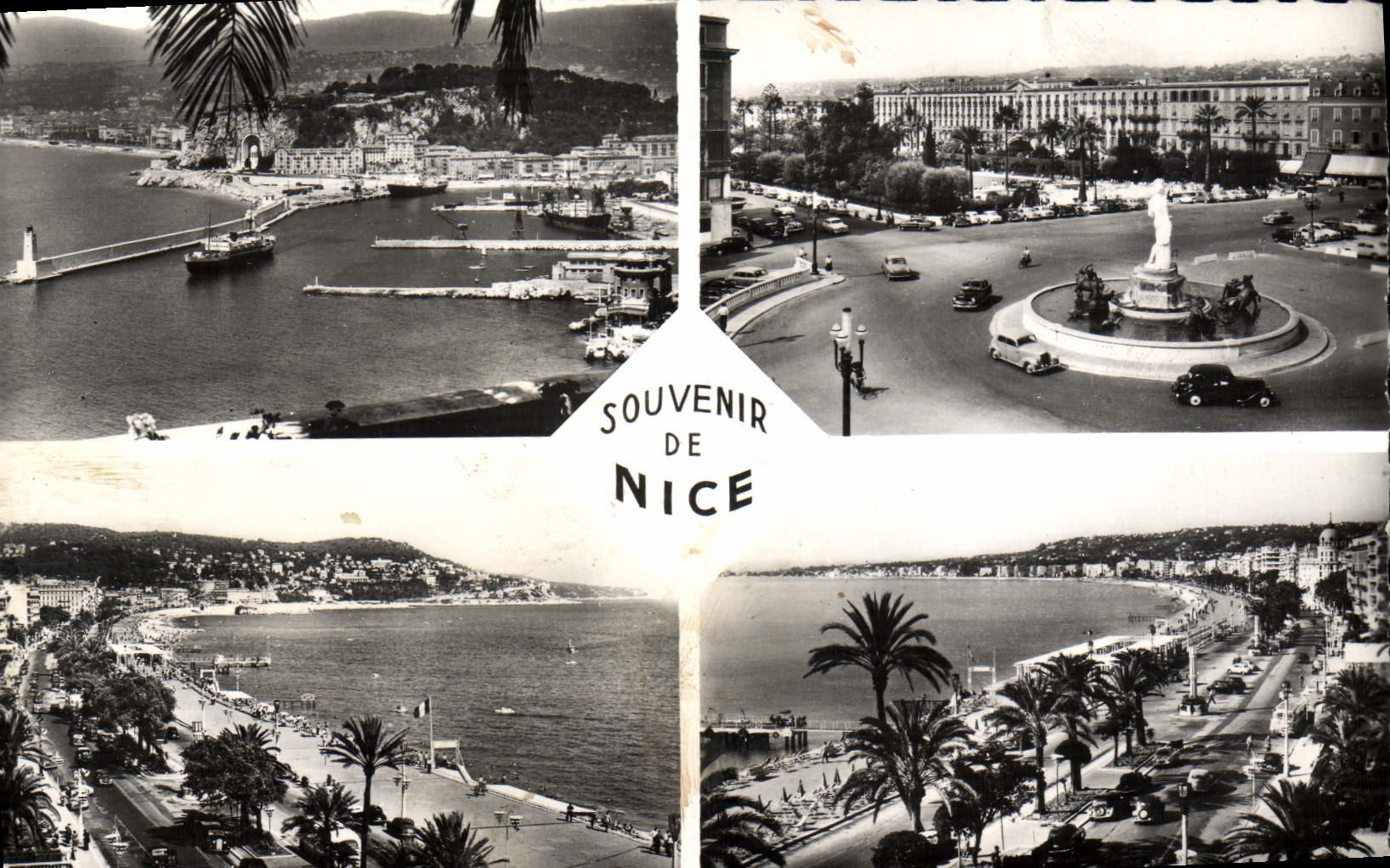 Recuerdo de la POSTAL de la VENDIMIA Niza de la dimensión del azul