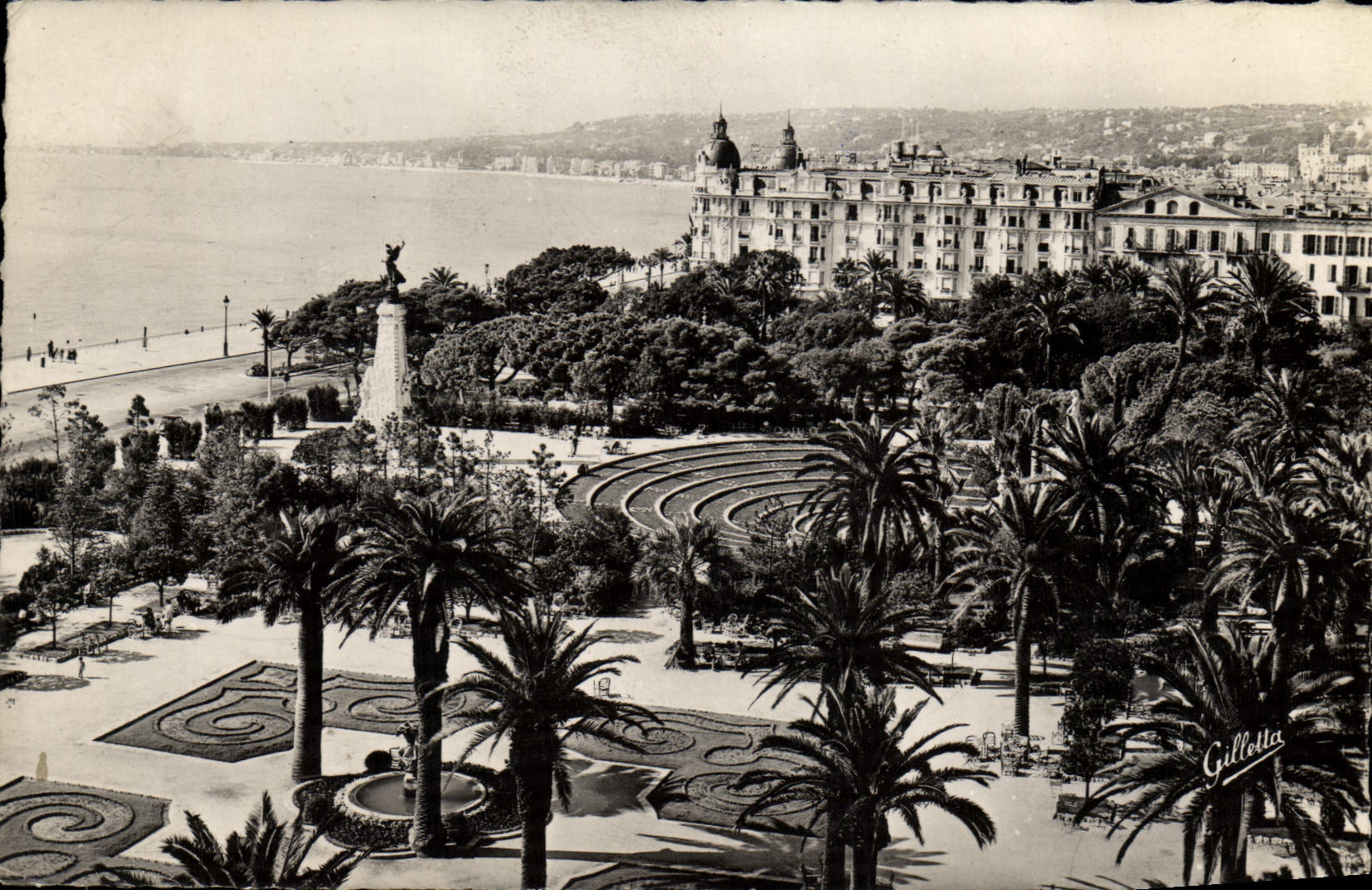 VINTAGE POSTCARD Nice Gardens Albert 1st Open-air theater