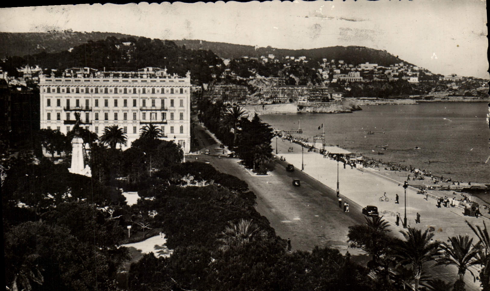 CPA Nice Le Quai des Etats Unis et le Mont Boron