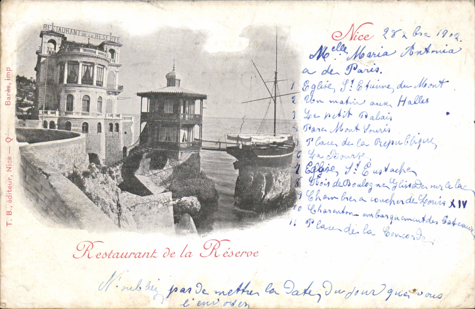 VINTAGE POSTCARD Restoring Nice Of the Reserve