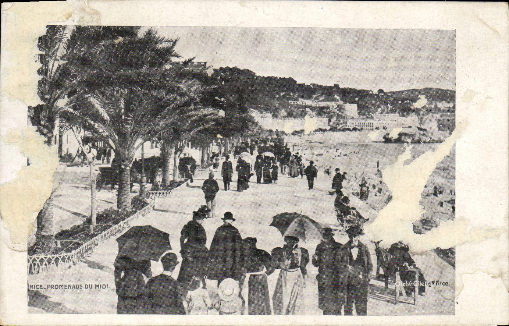 VINTAGE POSTCARD Nice Promenande of the South