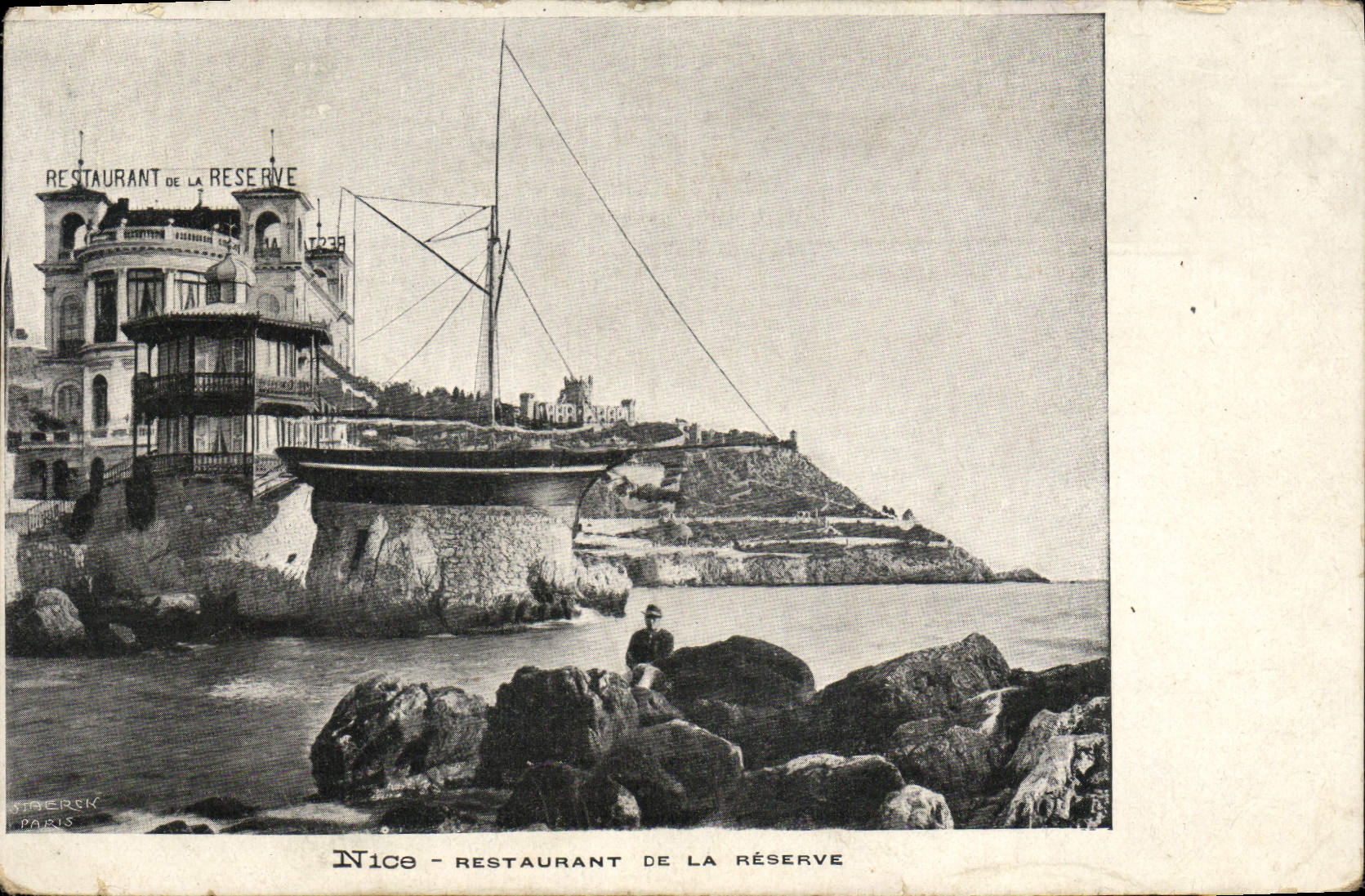 CPA Nice Restaurant De La Reserve Bateau