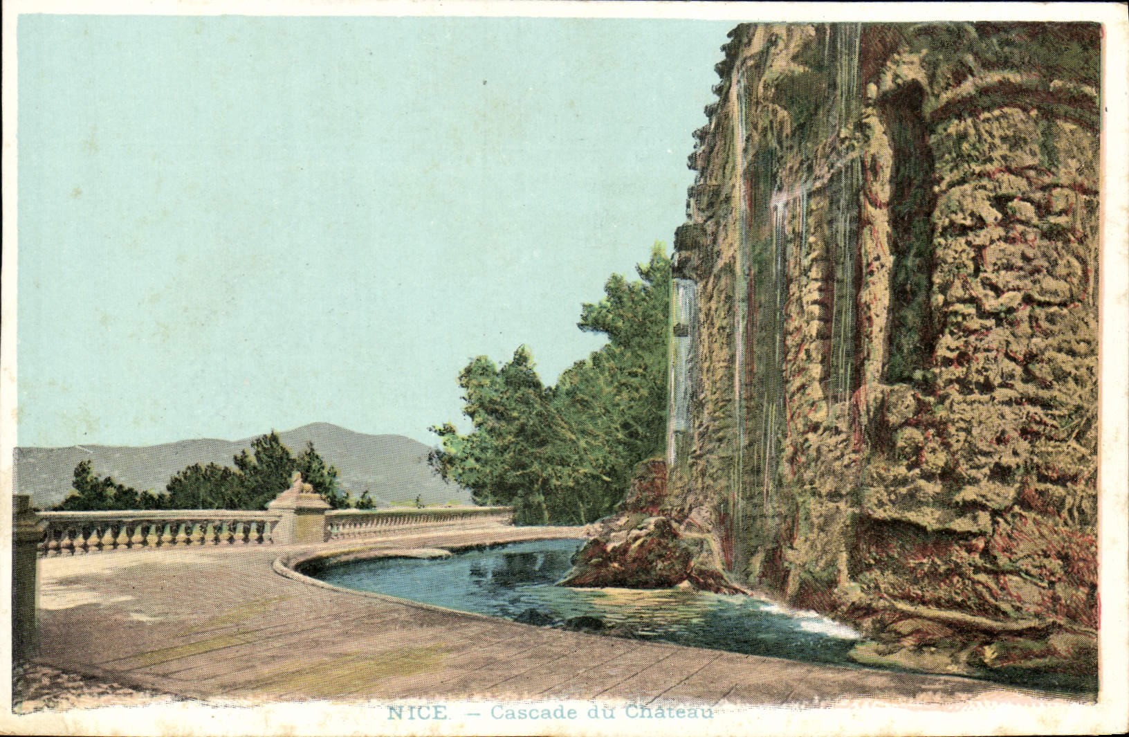 CPA Nice Cascade Du Chateau