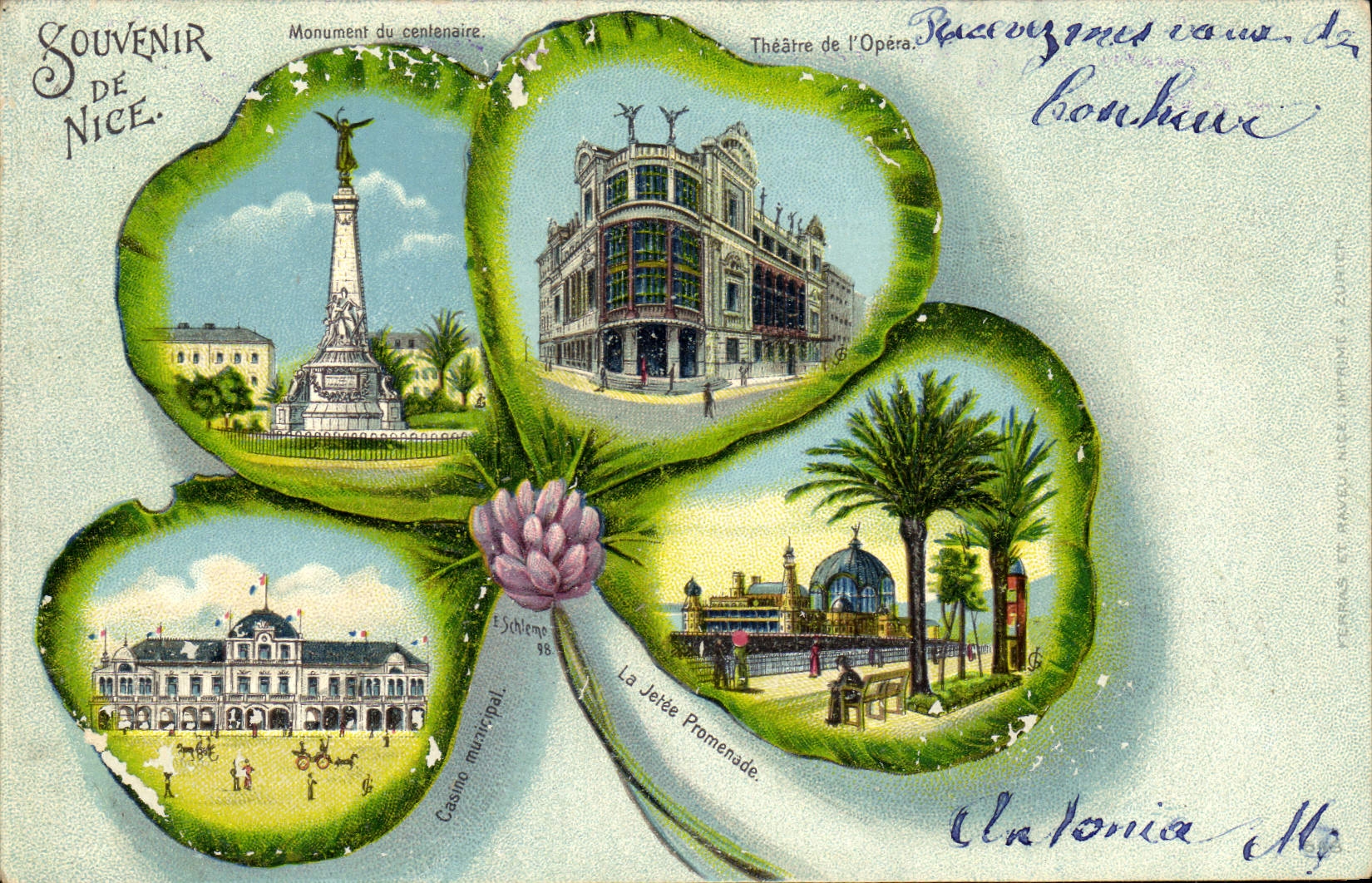 VINTAGE POSTCARD Nice Clover