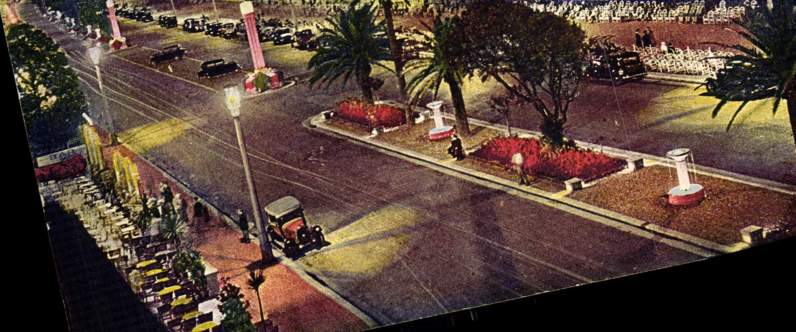 POSTAL MODERNA Niza la noche la caminata del inglés