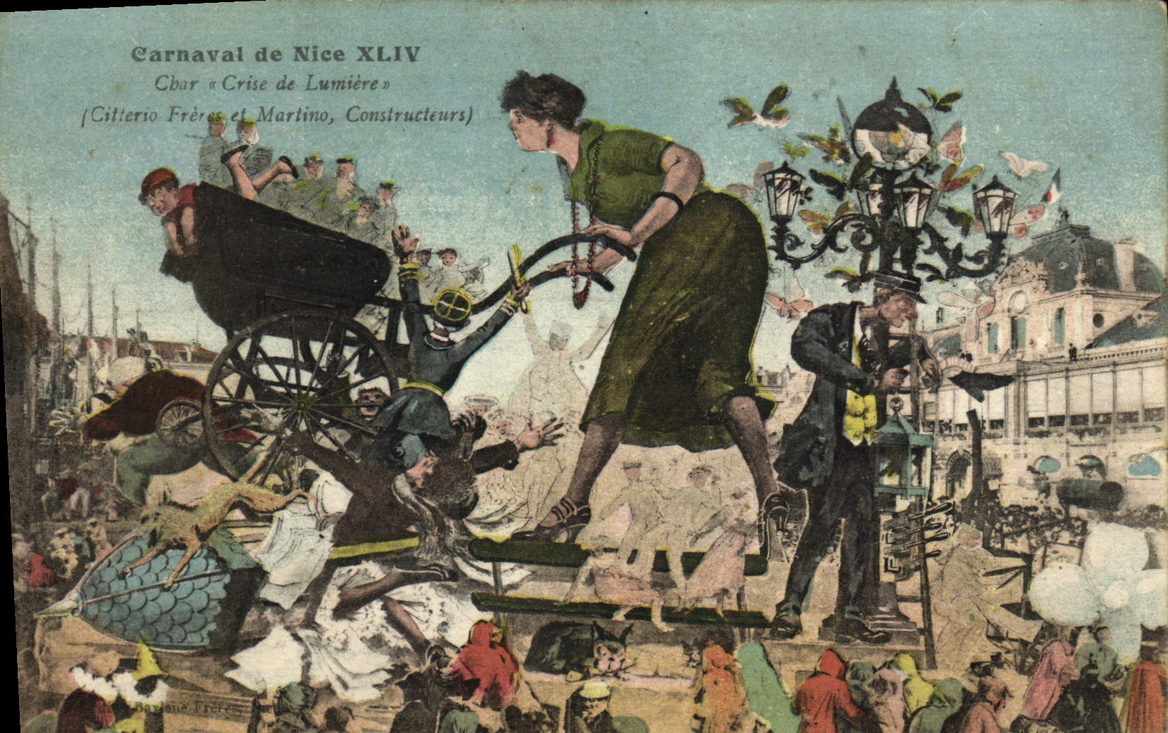 Crisis del tanque del carnaval XLIV de la POSTAL de la VENDIMIA Niza de la luz