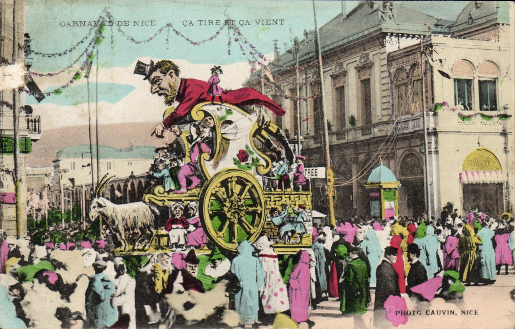 La POSTAL Niza Carnavae de la VENDIMIA Niza del Ca dibuja y el Ca viene cabra de la cabra