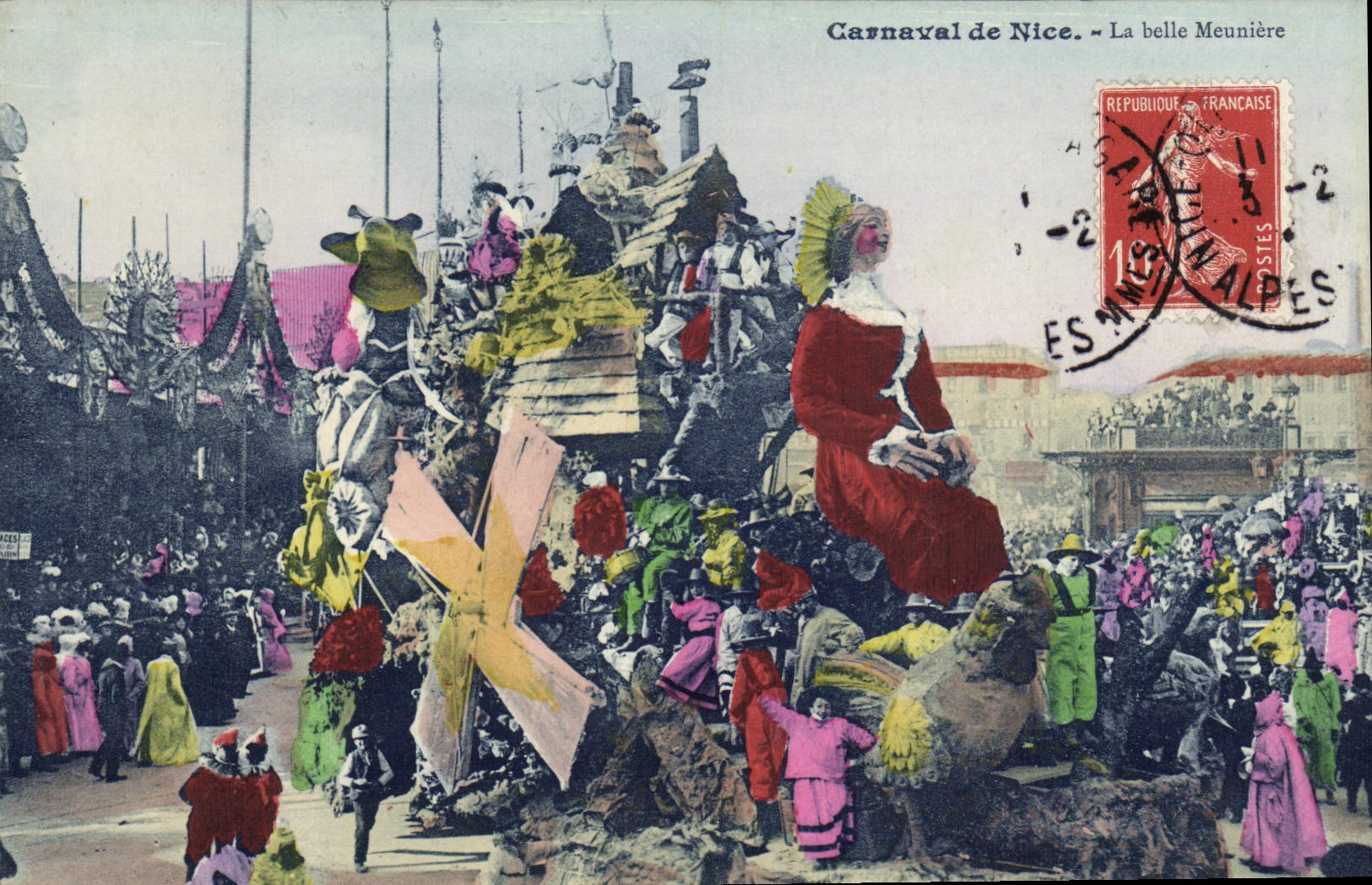 VINTAGE POSTCARD Nice Carnival of the Beautiful Miller
