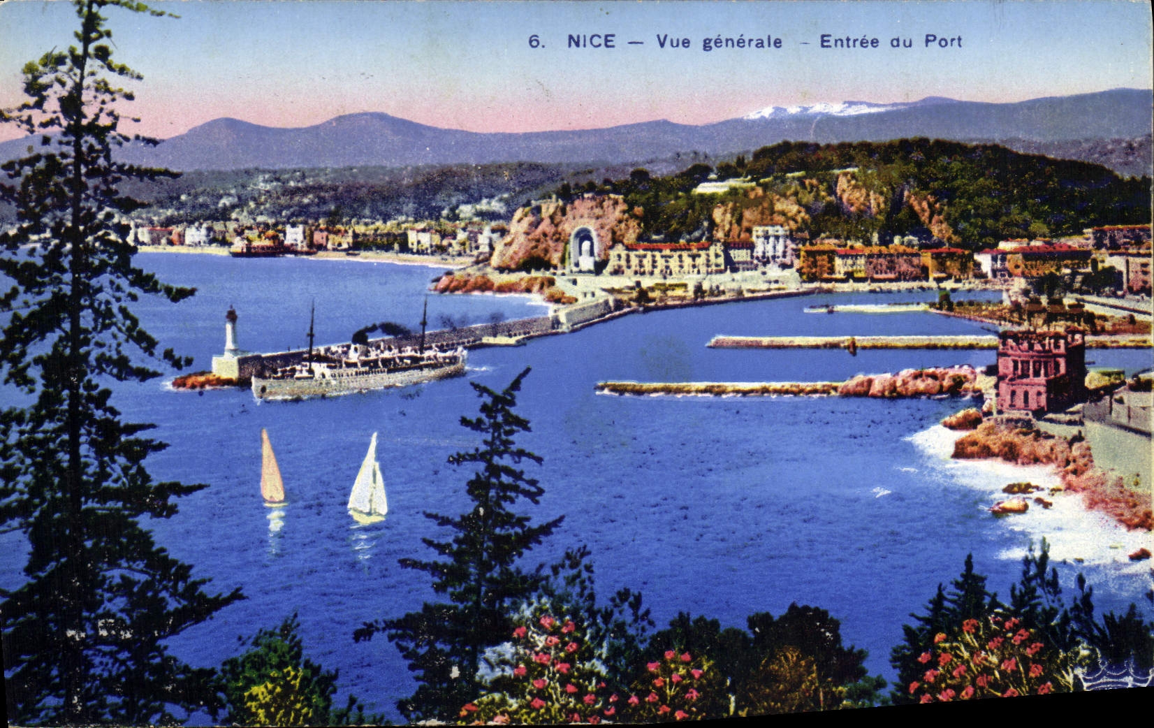 Opinión de la POSTAL de la VENDIMIA Niza incorporada del puerto