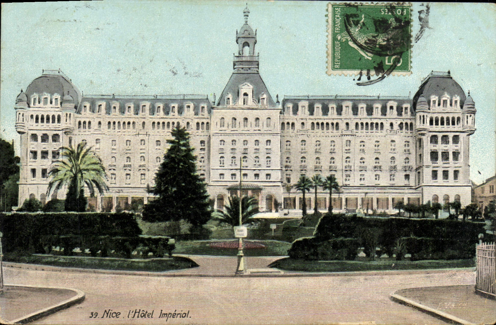 VINTAGE POSTCARD Nice Imperial Hotel