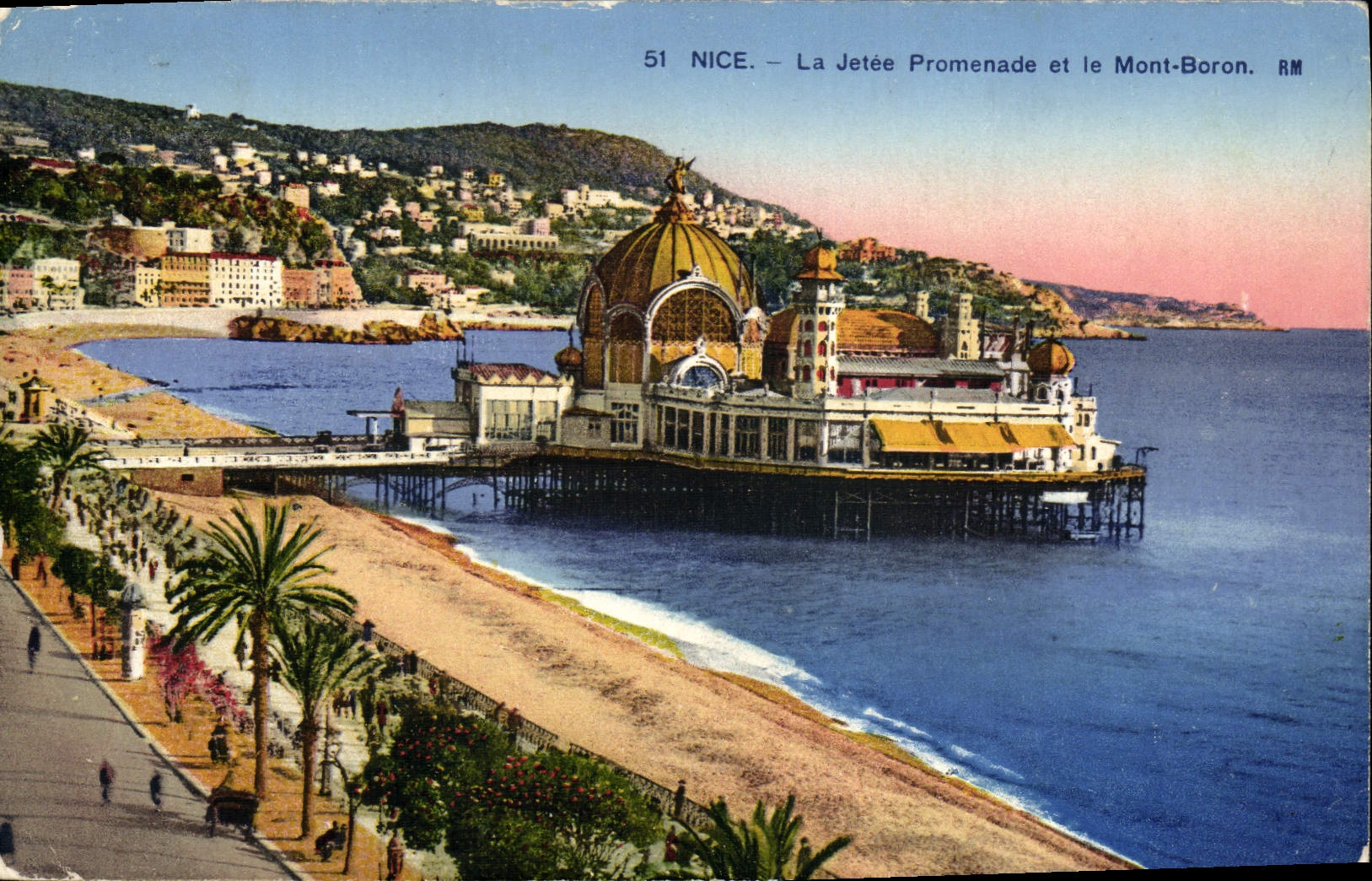 CPA Nice La Jetee Promenade et le Mont Boron