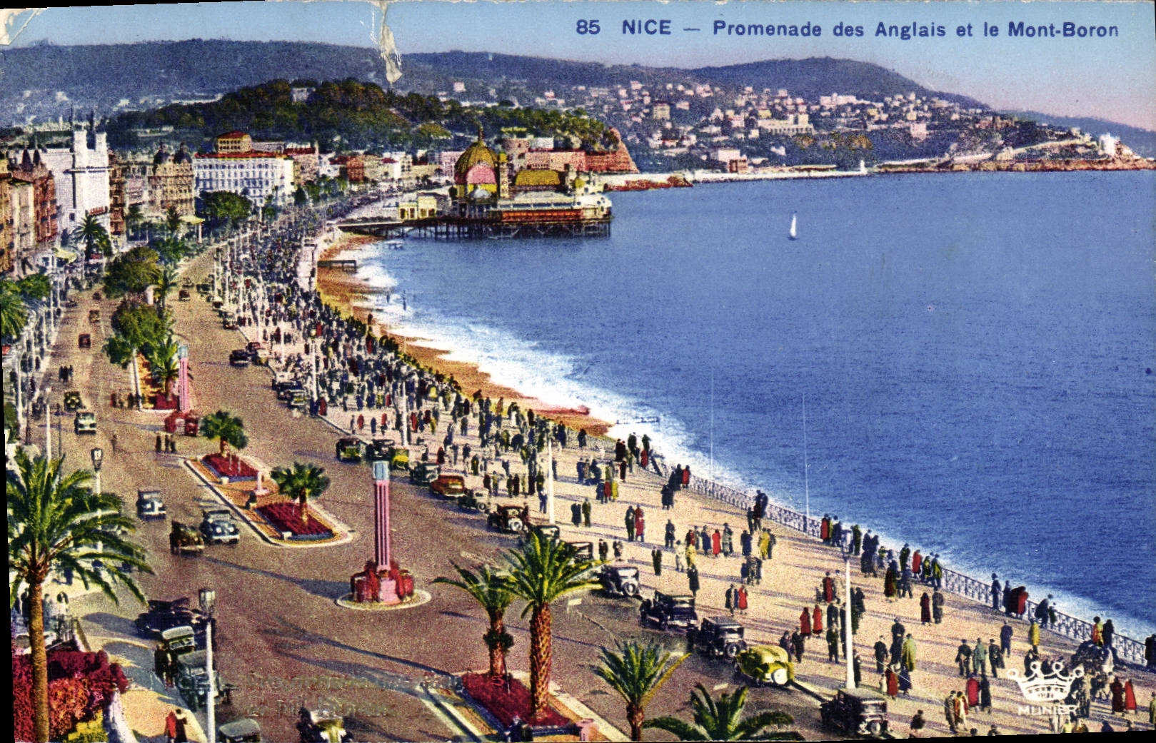 CPA Nice Promenade des Anglais Et le Mont Boron