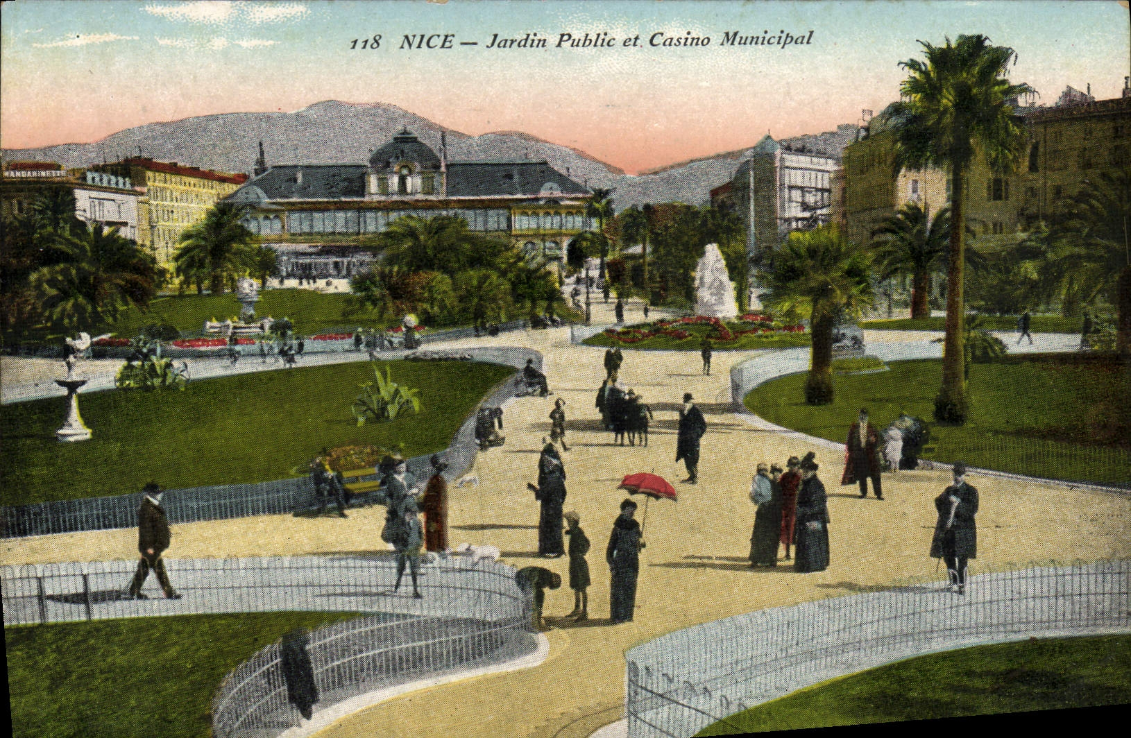 CPA Nice Jardin Public et Casino Municipal