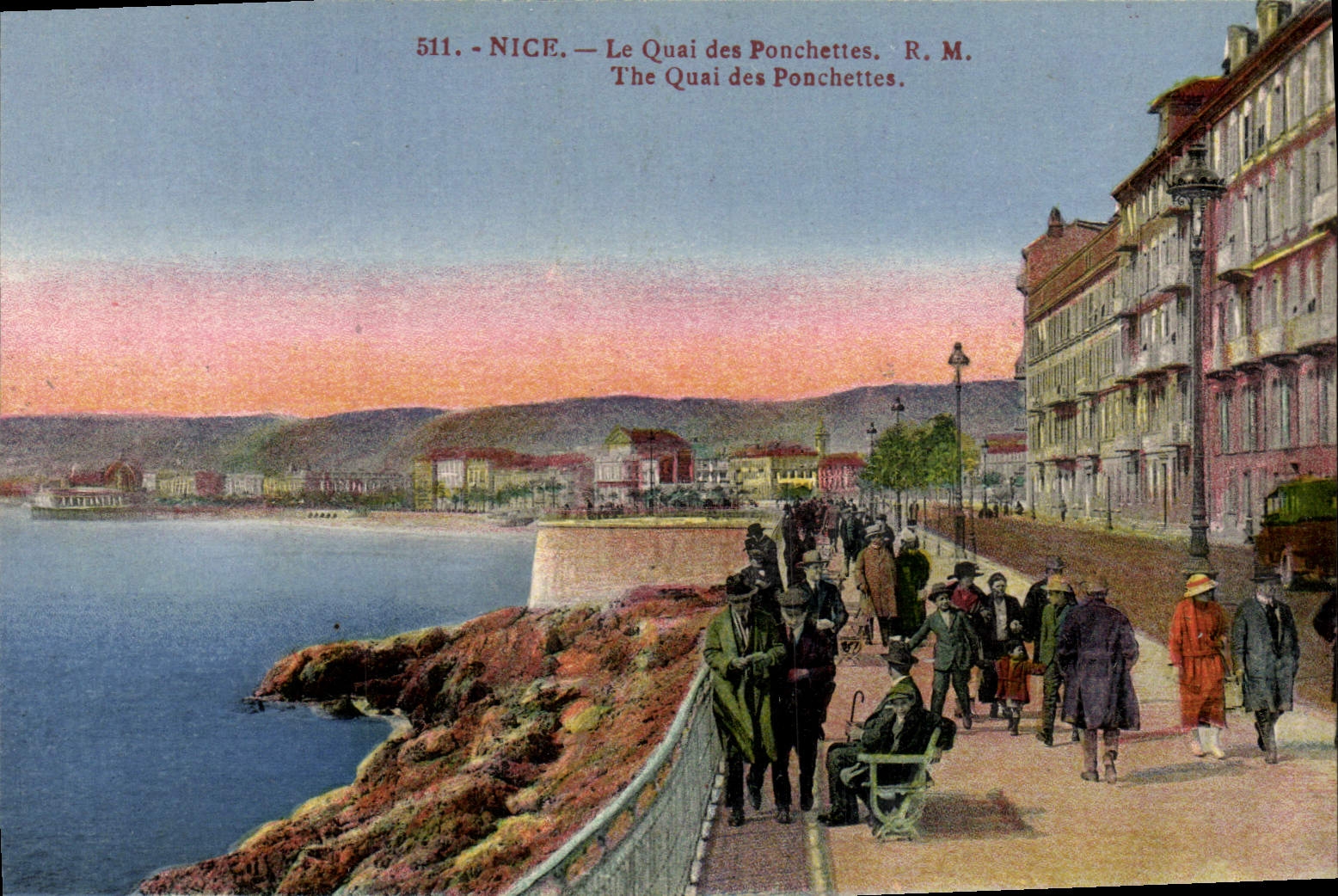 VINTAGE POSTCARD Nice the Quay of Pontchettes