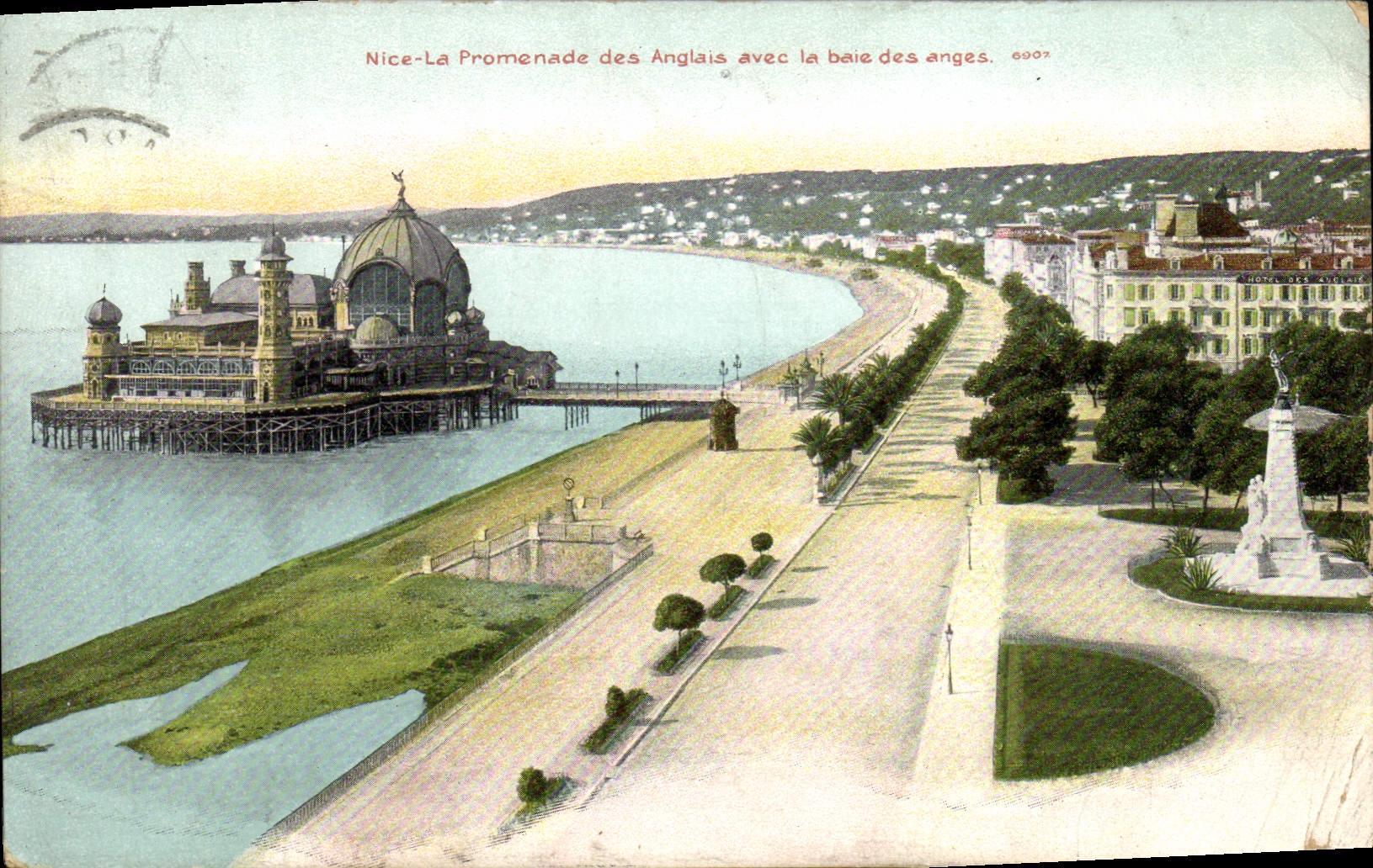 VINTAGE POSTCARD Nice the Walk of the English With Bay of the Angels