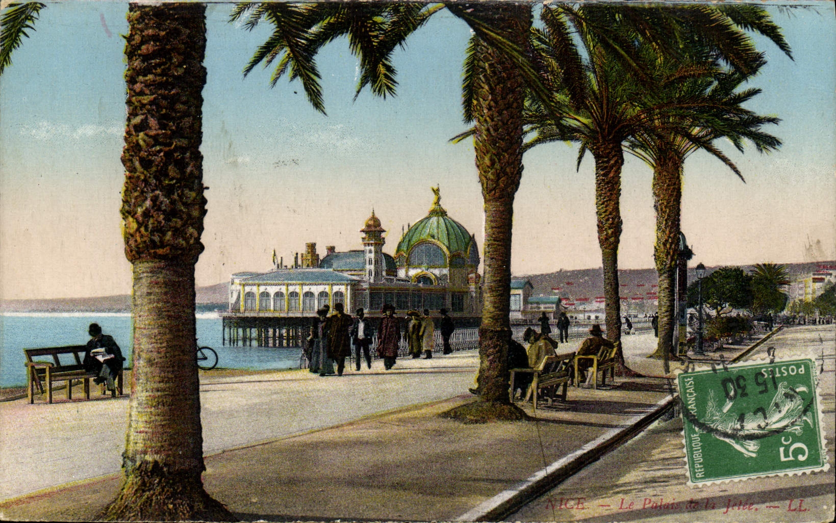 VINTAGE POSTCARD Nice the Dimension Of Azure the palate and the pier