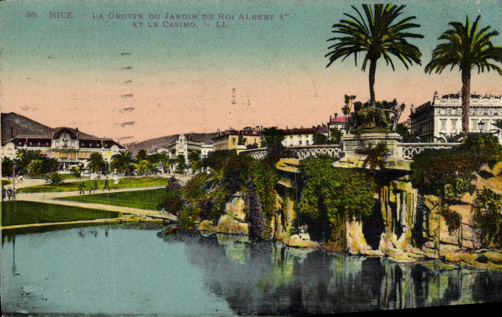 CPA Nice La Cascade Du Jardin Du Roi Albert 1er