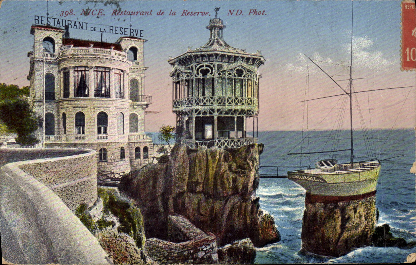 CPA Nice Restaurant de la Reserve Bateau