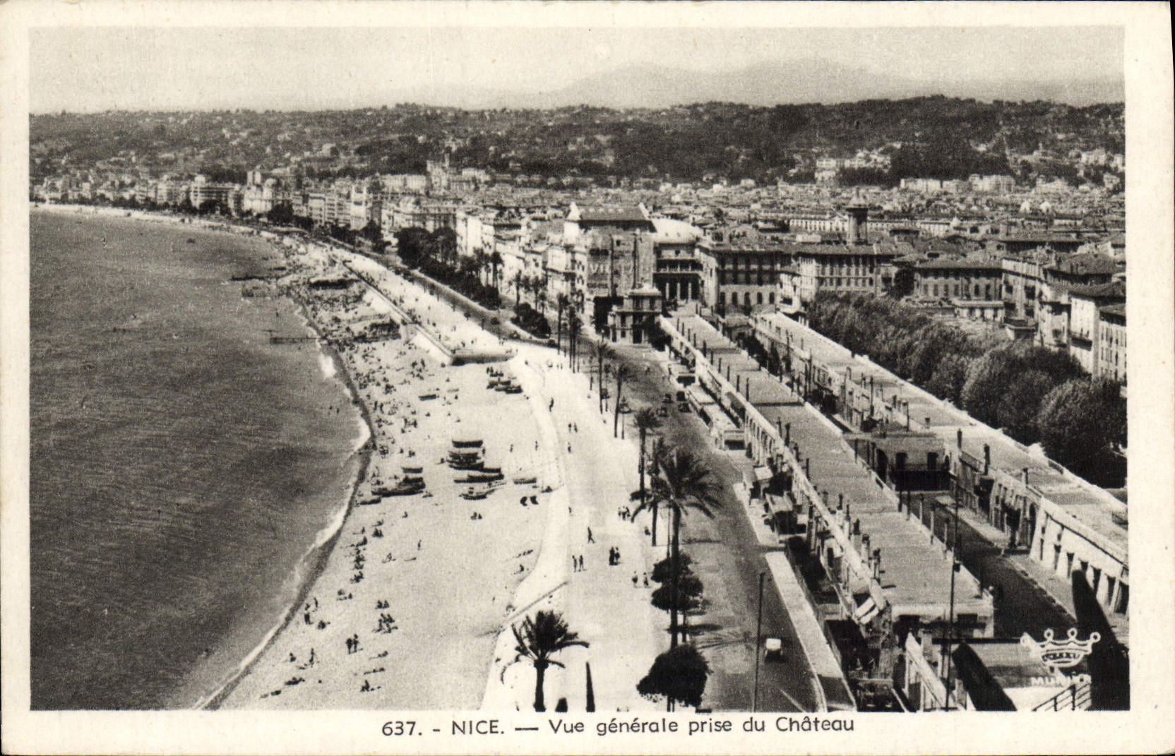 CPA Nice Vue generale prise du Chateau