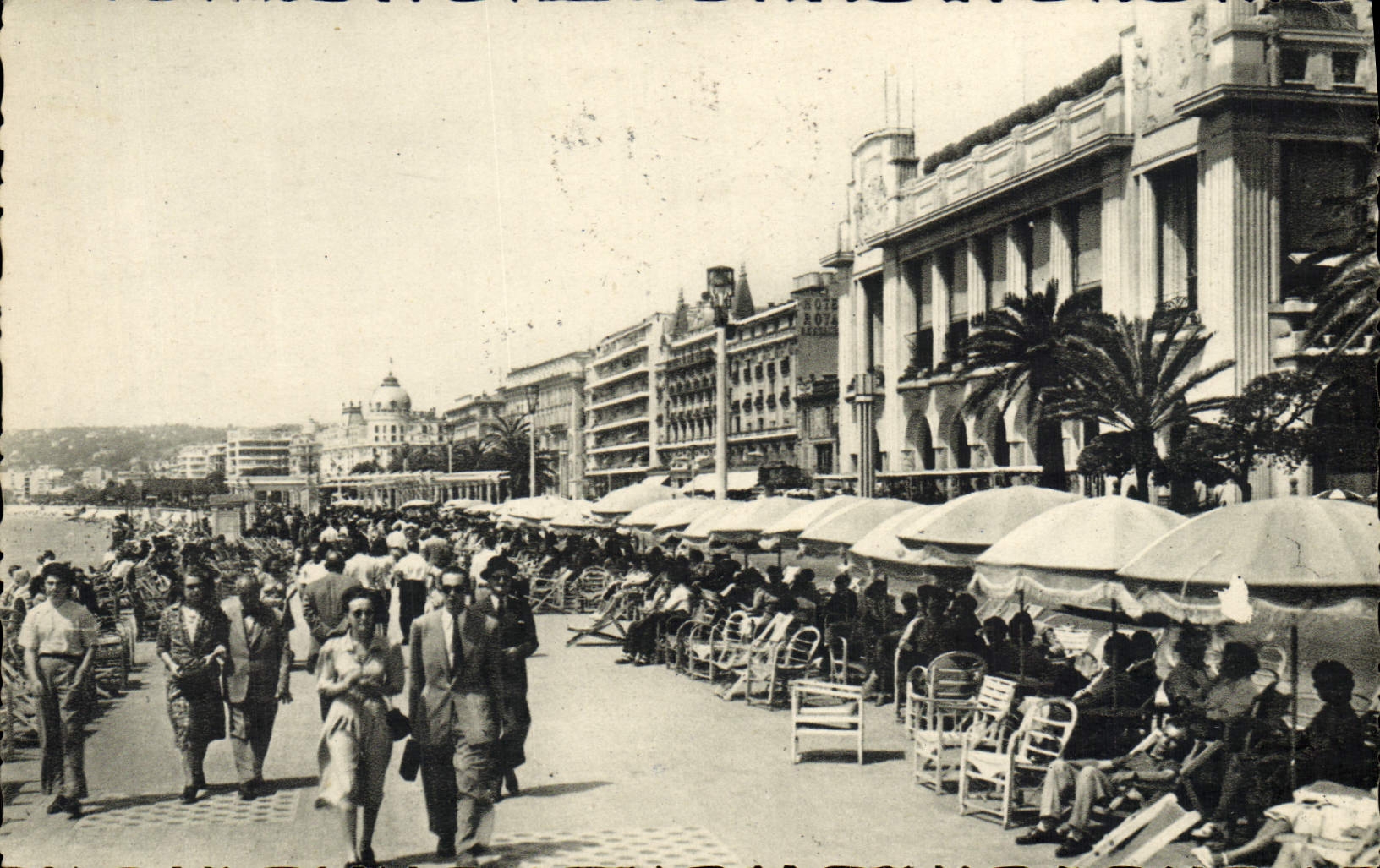 VINTAGE POSTCARD Nice the Walk and the Palate of the Mediterranean