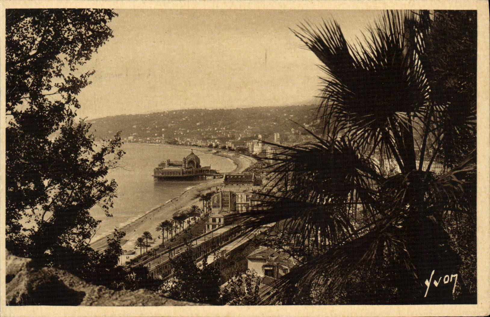 Opinión panorámica de la POSTAL de la VENDIMIA Niza