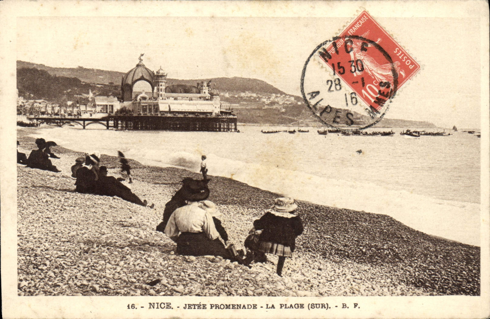 CPA Nice Jetee Promenade La Plage 