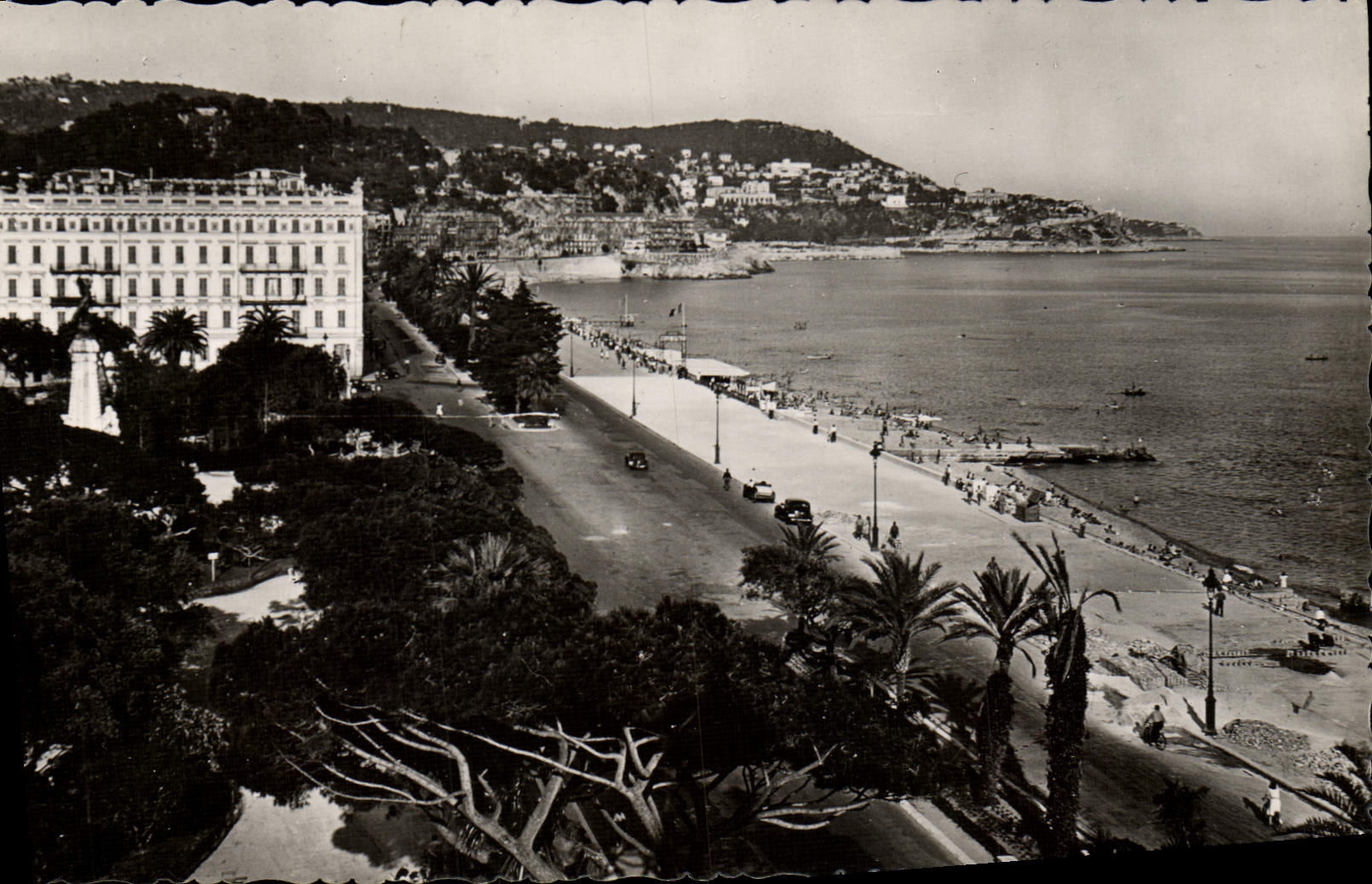 MODERN CARD Nice the Beach of the Quay of the United States and the Boron Mount