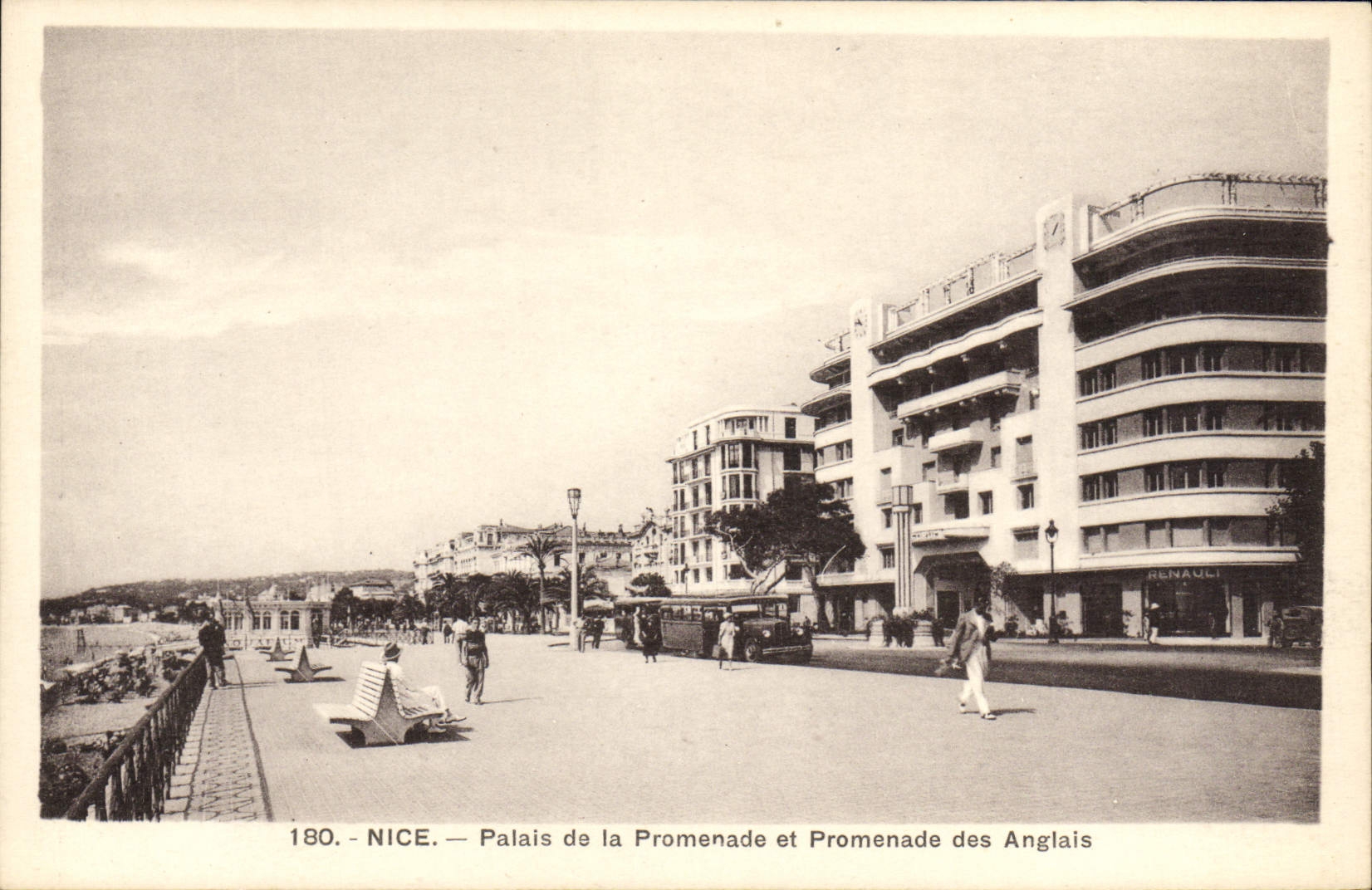 VINTAGE POSTCARD Nice Palate of the Walk and Walk of the English