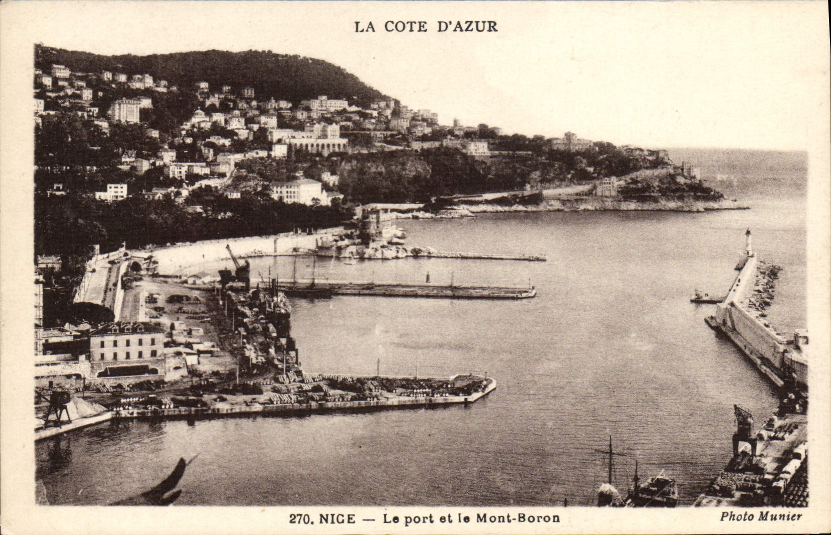 CPA Nice Le Port et le Mont Boron