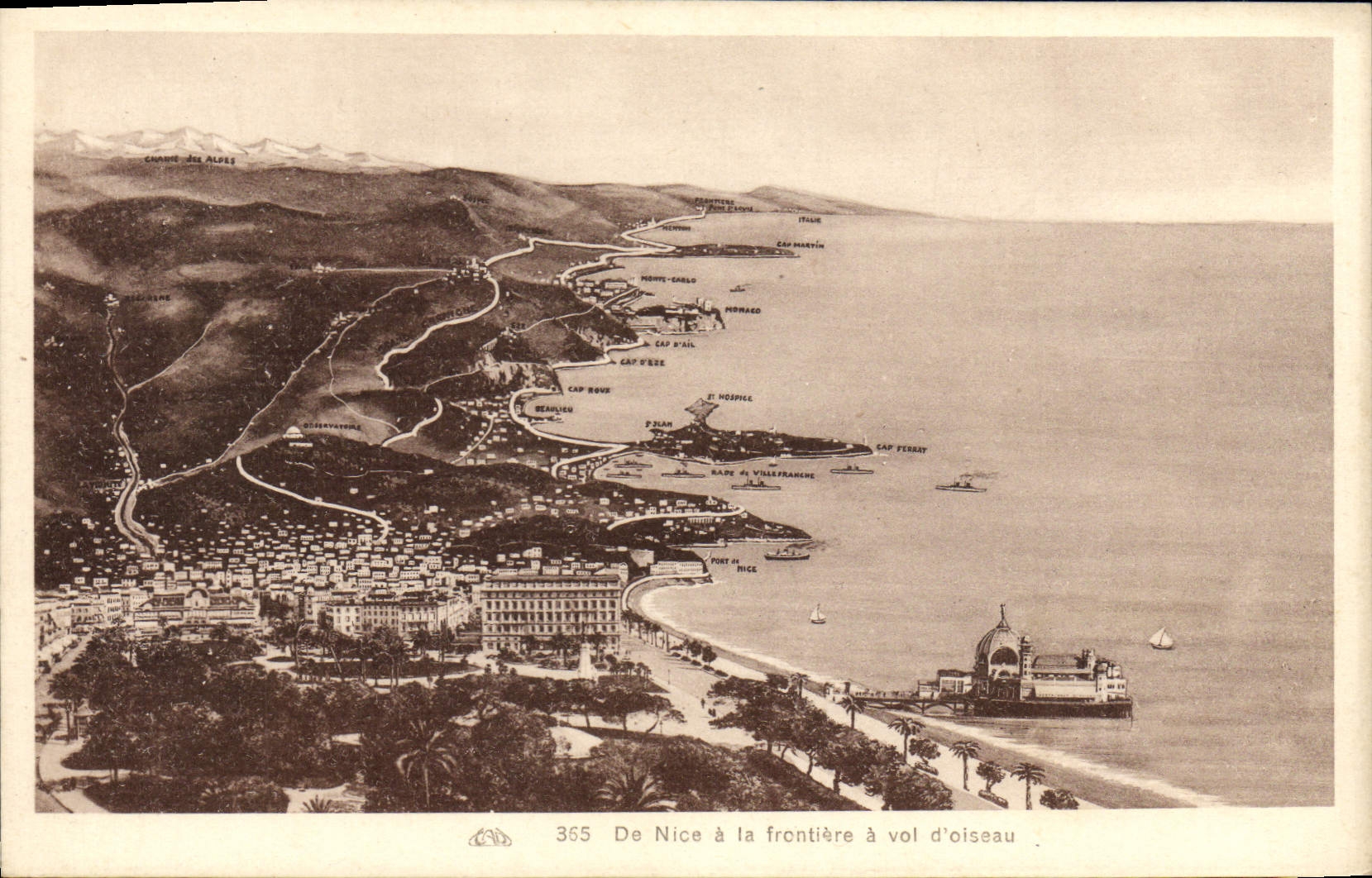 La POSTAL de la VENDIMIA de Niza en la frontera como el cuervo vuela