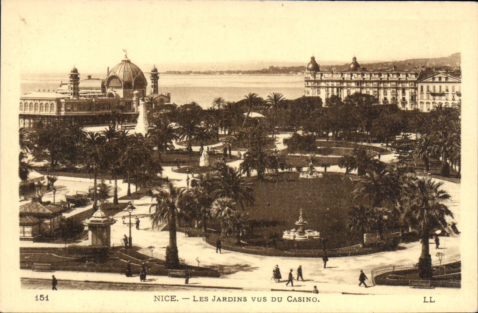 CPA Nice Les Jardins vus du Casino