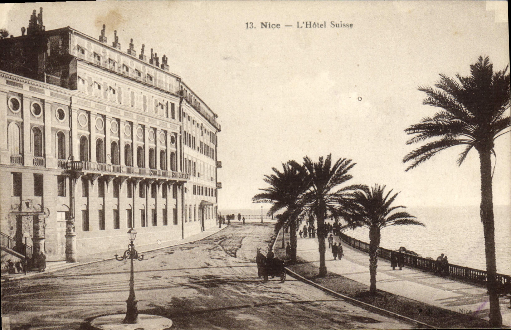 VINTAGE POSTCARD Nice the Swiss Hotel