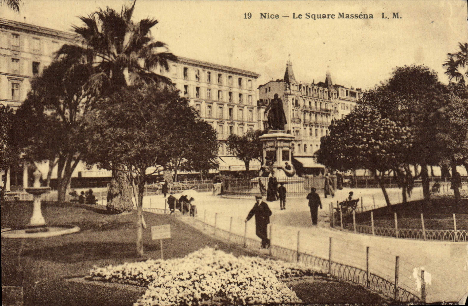 VINTAGE POSTCARD Nice the Massena Public garden